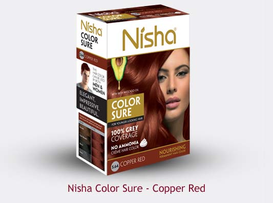 Nisha Color Sure Copper Red