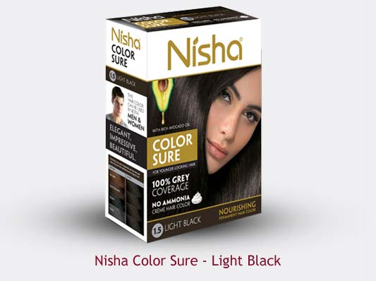 Nisha Color Sure Light Black