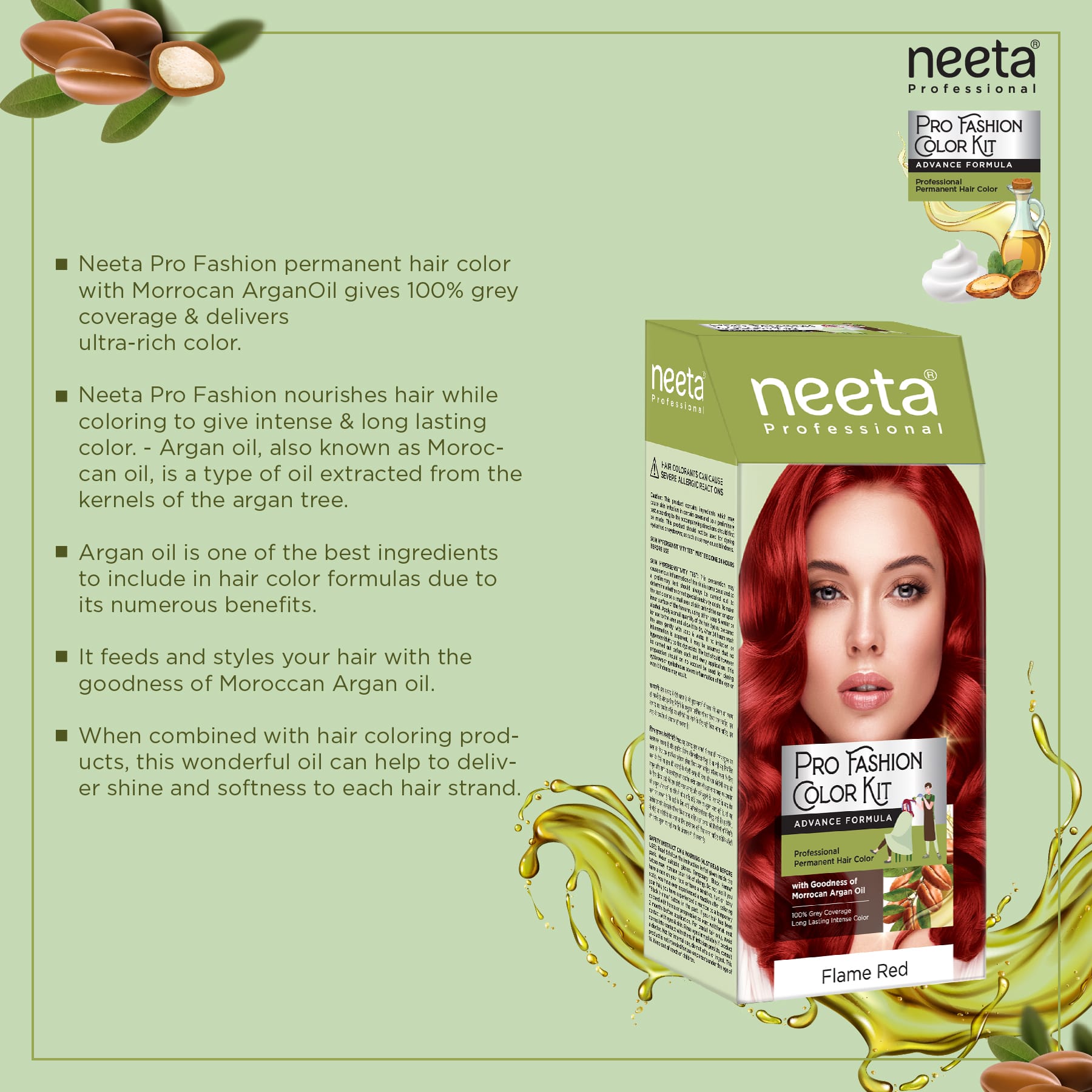 Neeta Pro Fashion Color Kit Flame Red