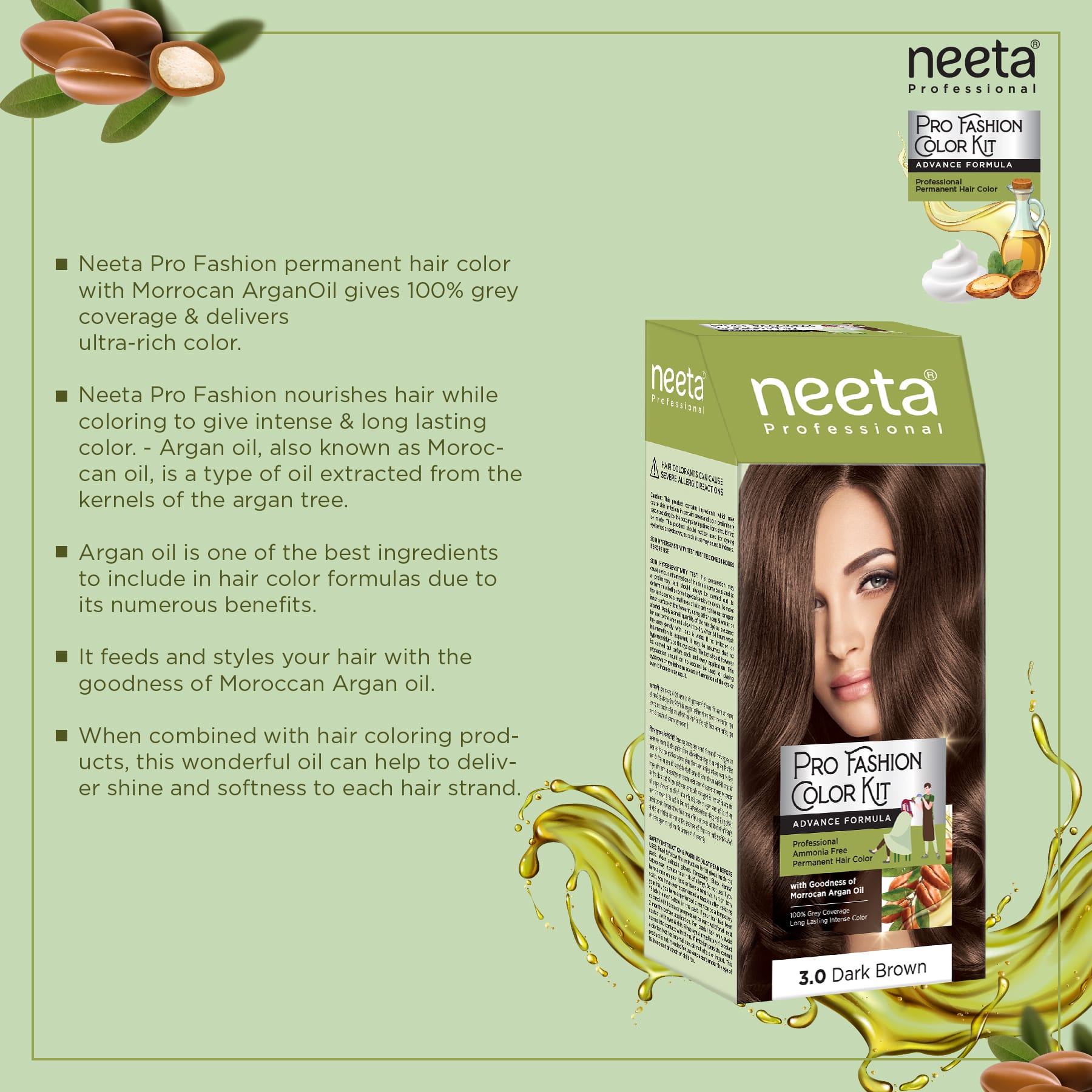Neeta Pro Fashion Color Kit 3.0 Dark Brown