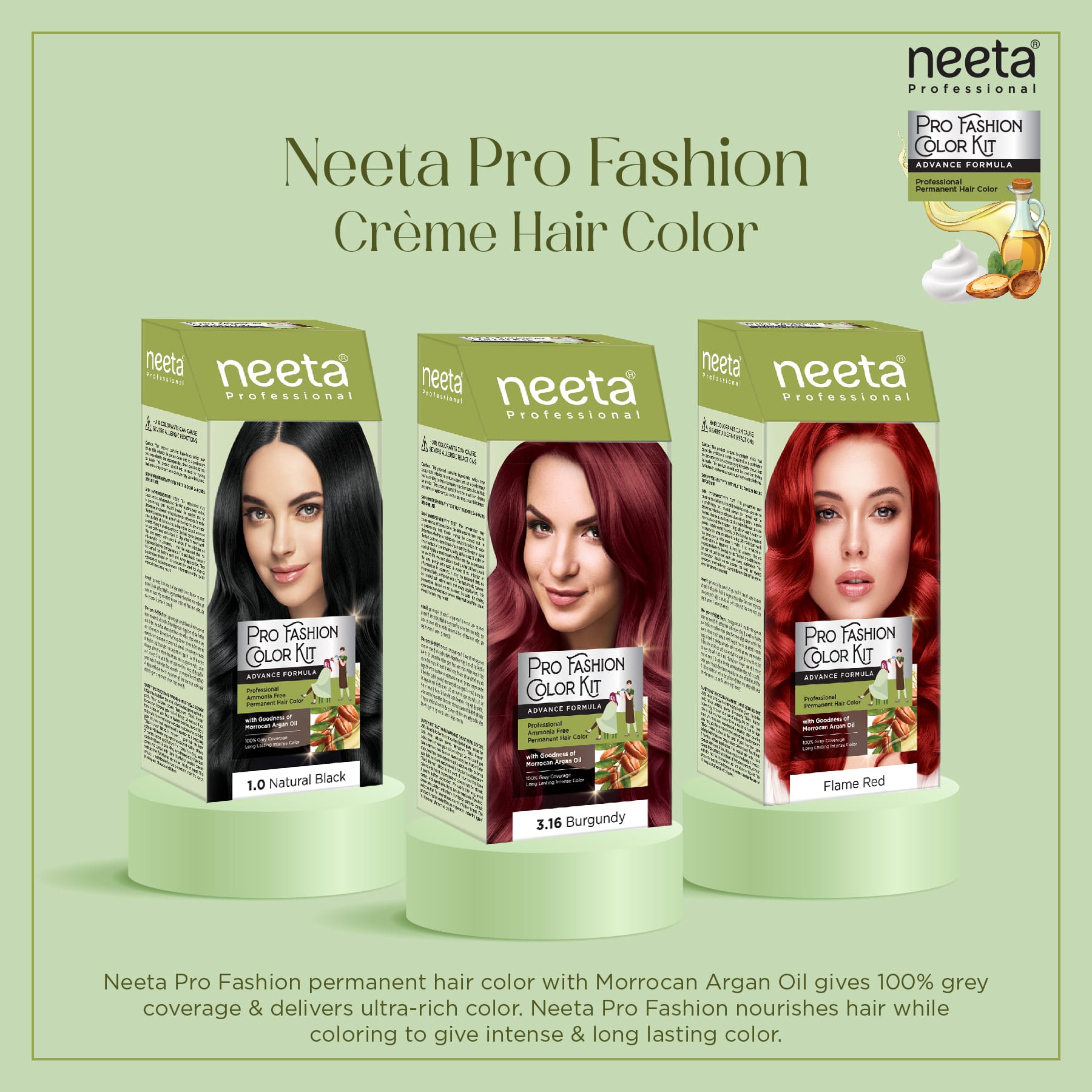 Neeta Pro Fashion Color Kit 3.16 Burgundy