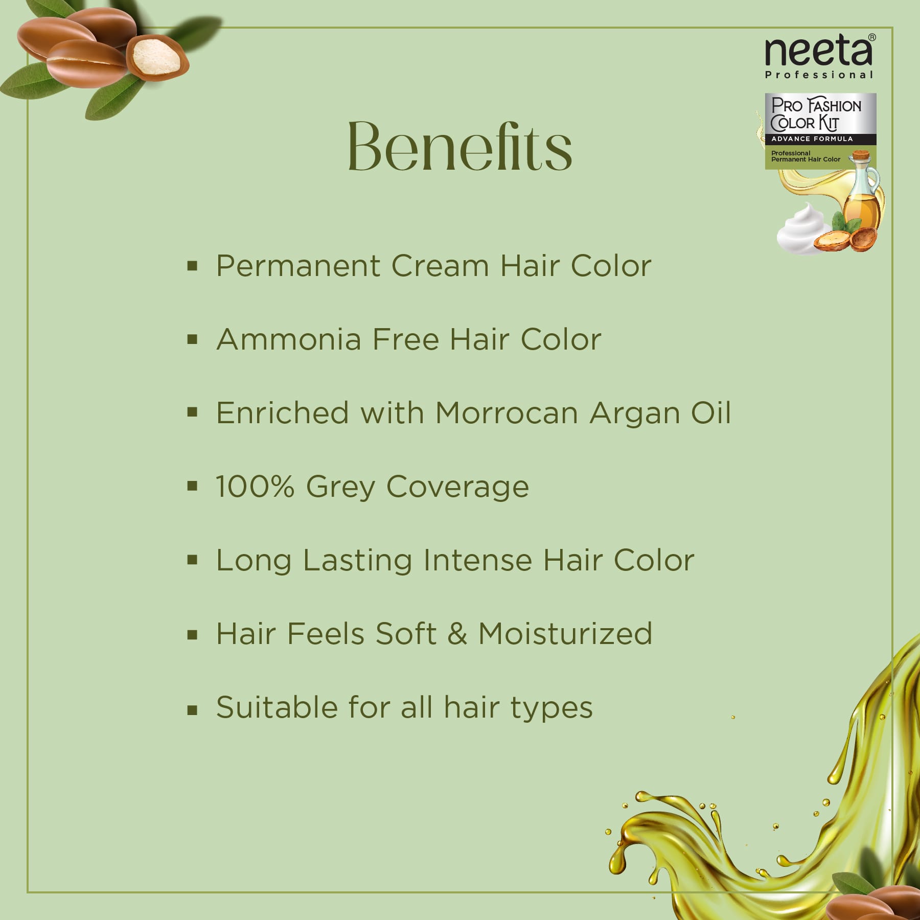 Neeta Pro Fashion Color Kit 4.0 Natural Brown