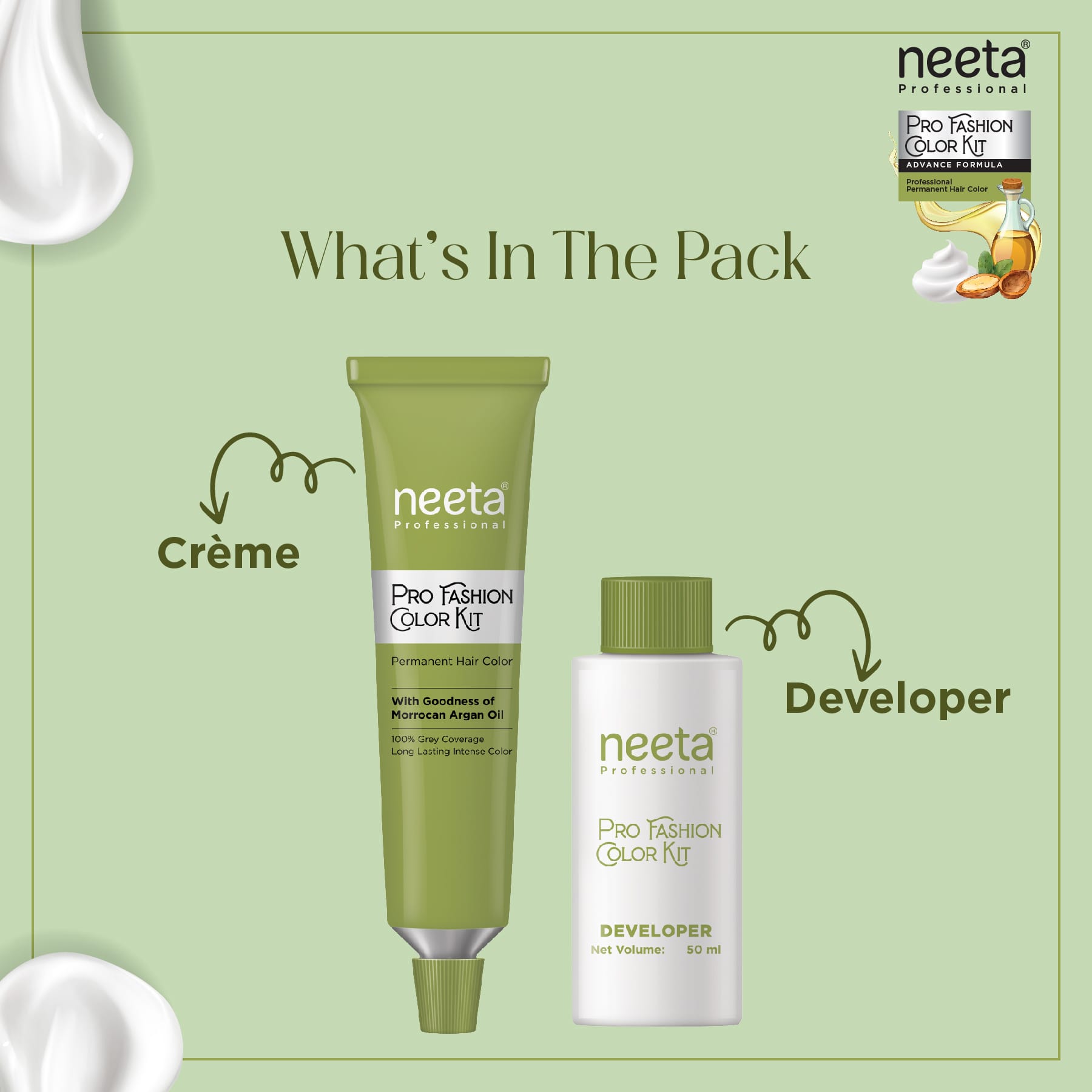 Neeta Pro Fashion Color Kit 4.0 Natural Brown