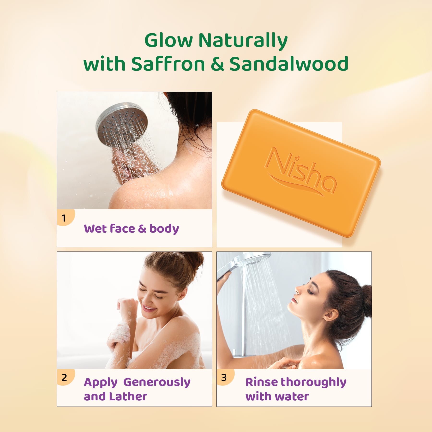 Nisha Luxury Soap Saffron & Sandal