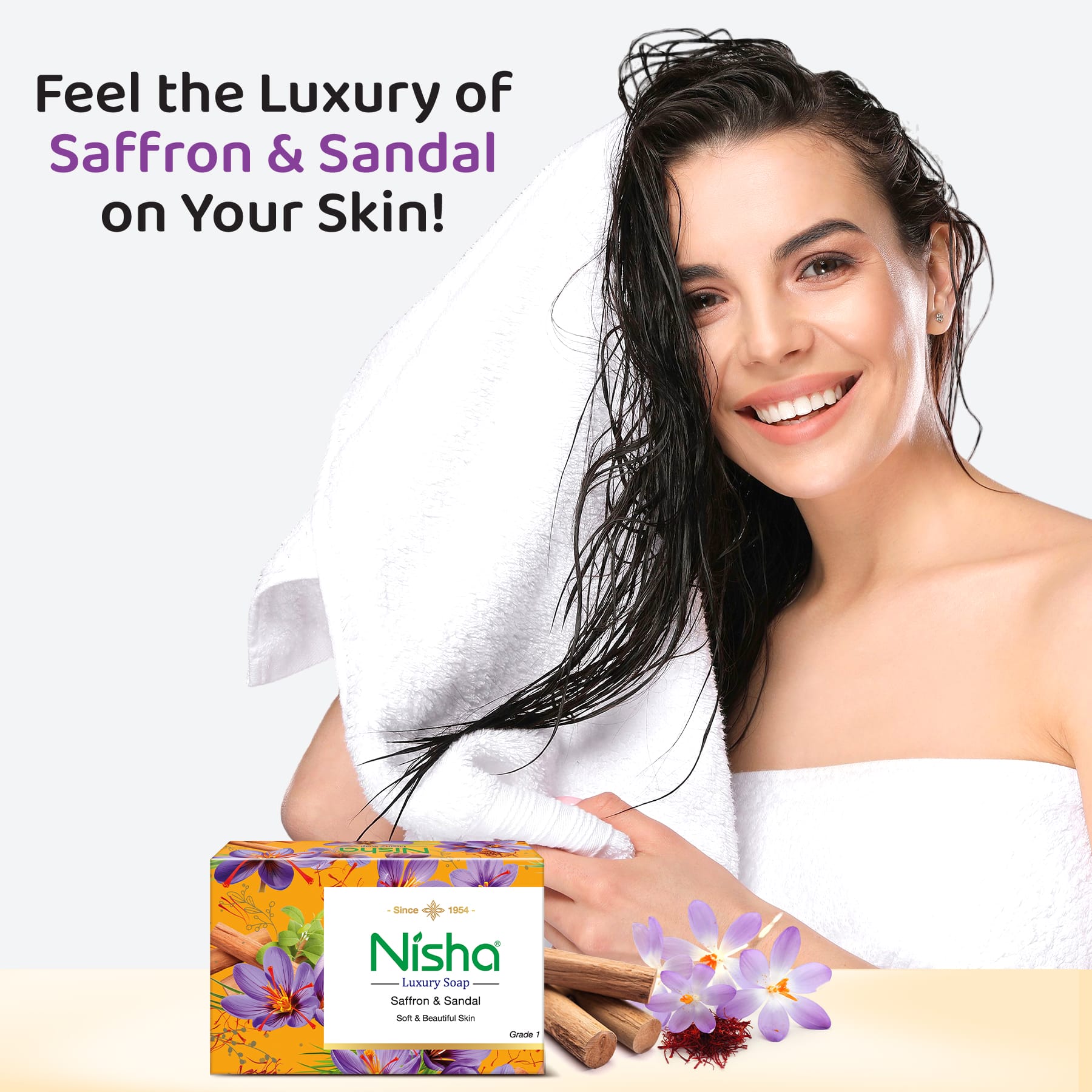 Nisha Luxury Soap Saffron & Sandal