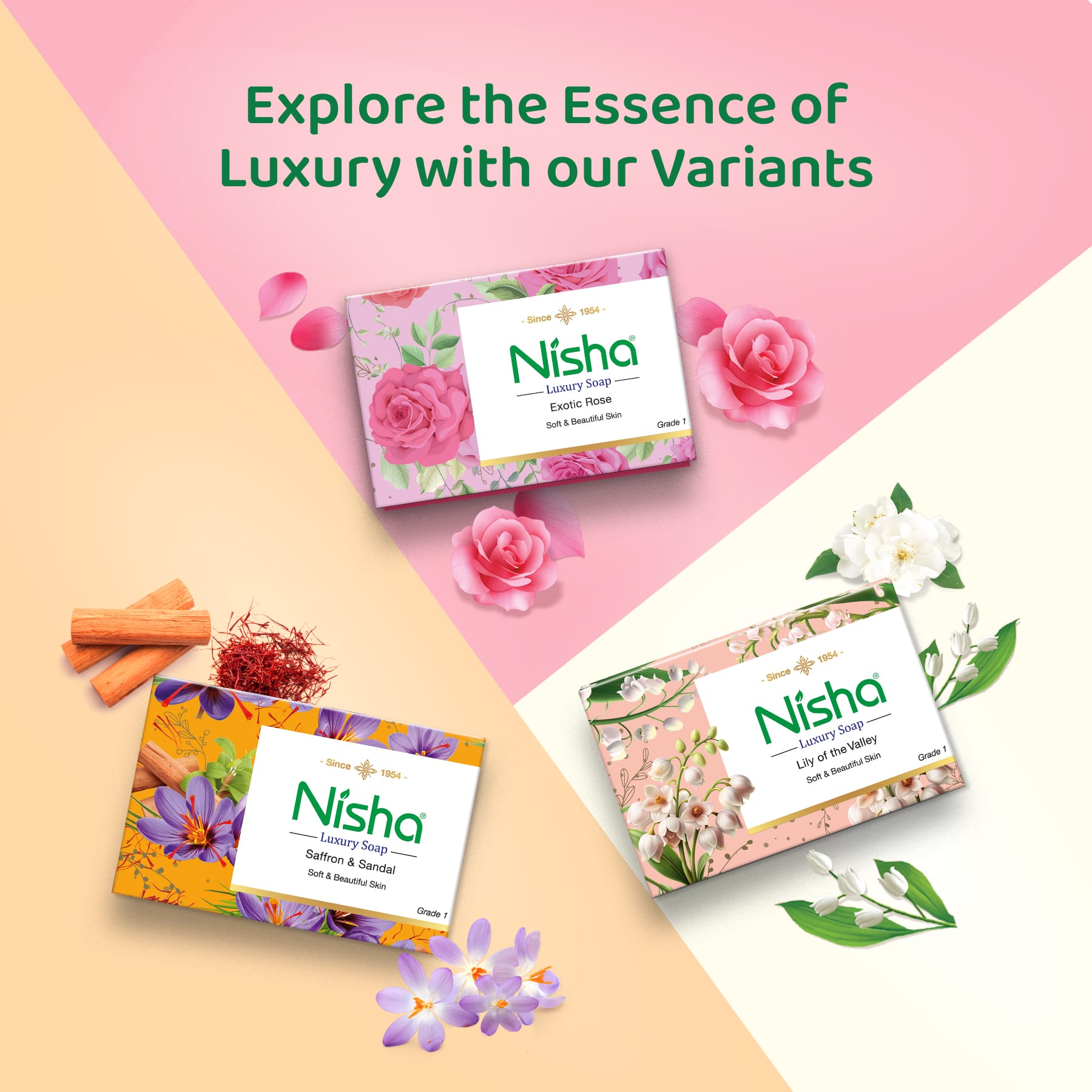 Nisha Luxury Soap Saffron & Sandal