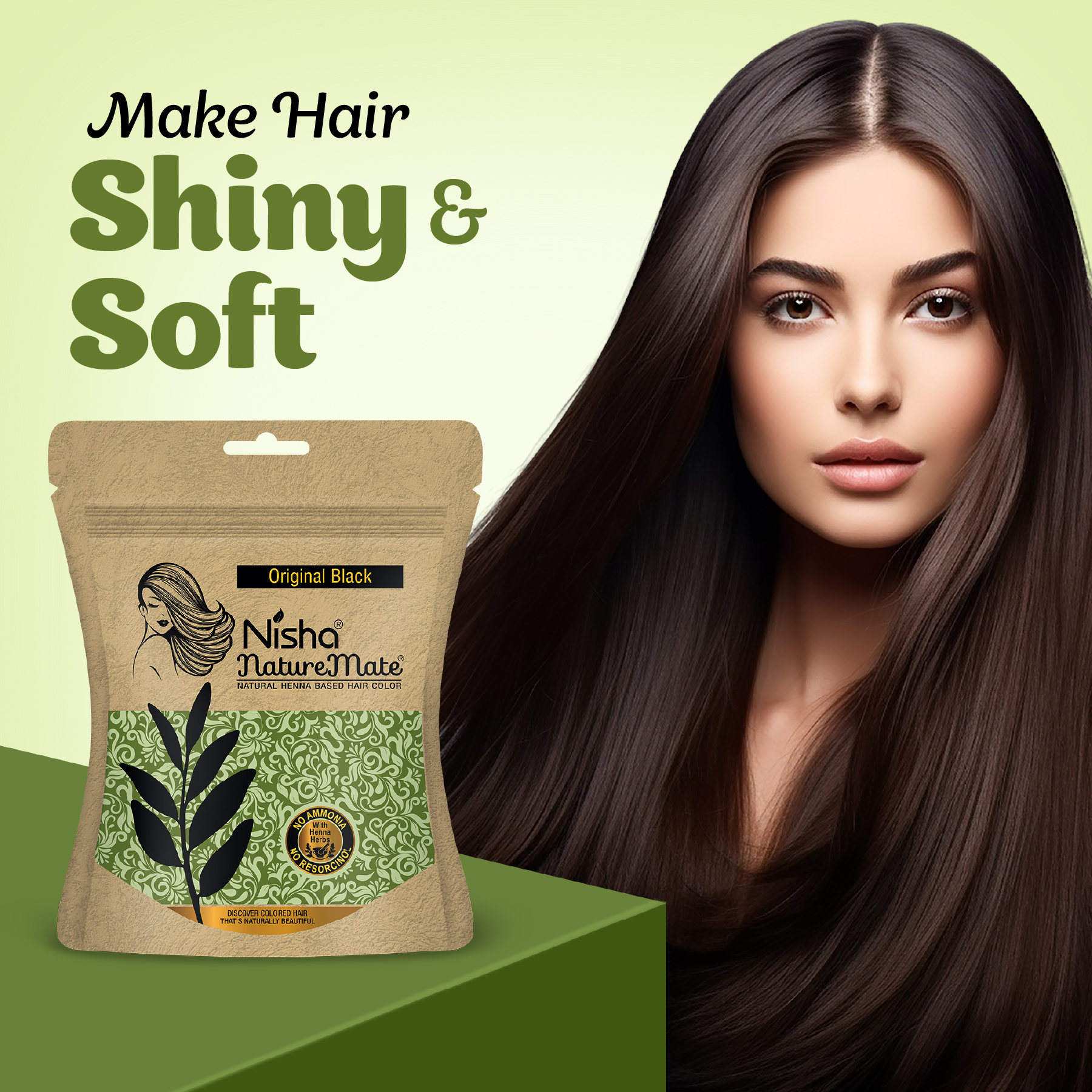 Nisha Naturemate Natural Henna Based Hair Color Original Black