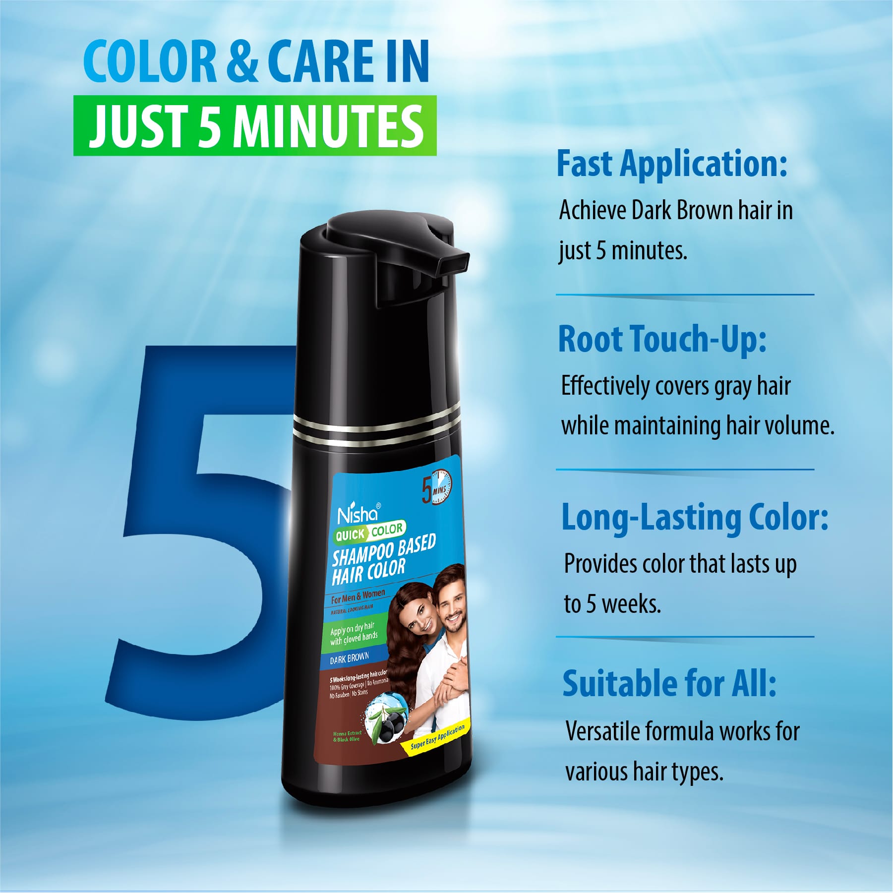 nisha-quick-color-shampoo-based-hair-color-dark-brown-pump-bottle