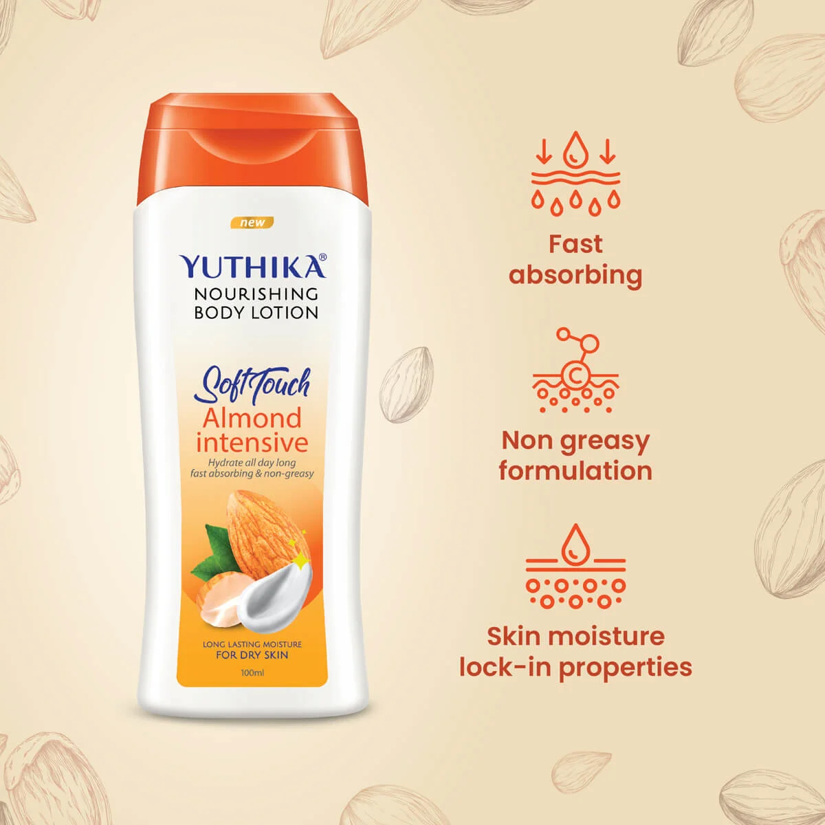 Yuthika Nourishing Body Lotion Almond Intensive 100ml