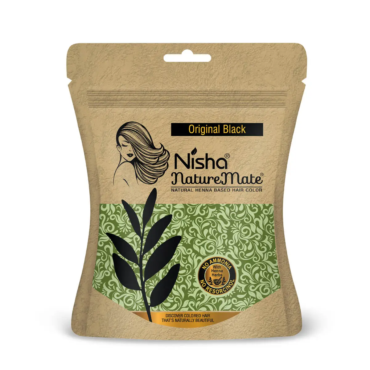 Nisha Naturemate Natural Henna Based Hair Color Original Black