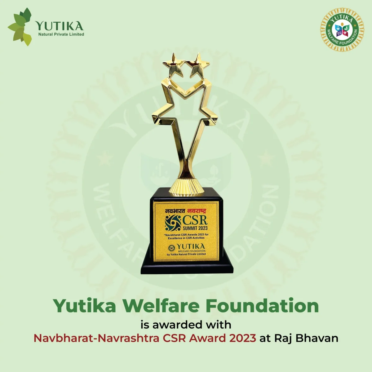 Honoured with the prestigious Navbharat CSR Award.