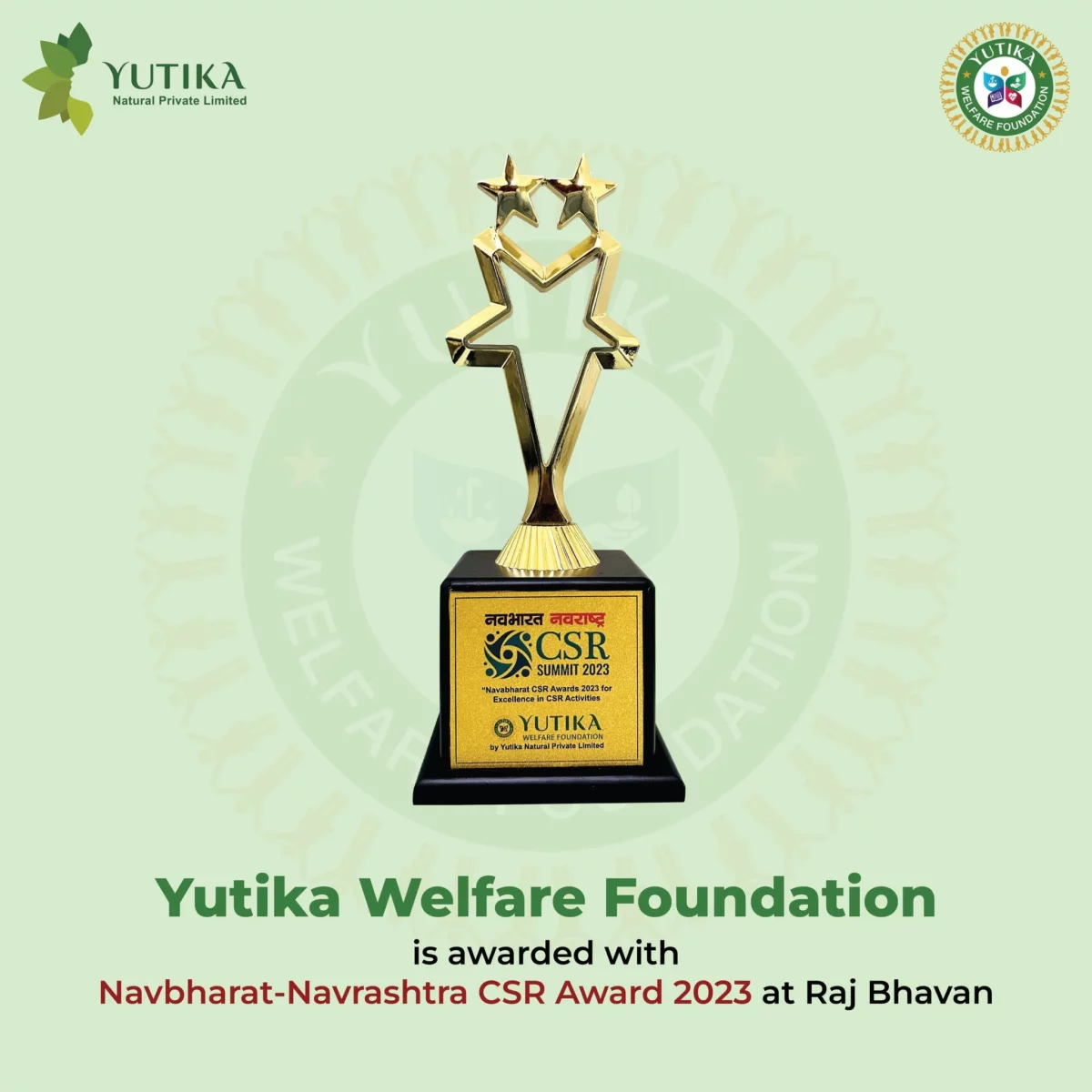 Honoured with the prestigious Navbharat CSR Award.
