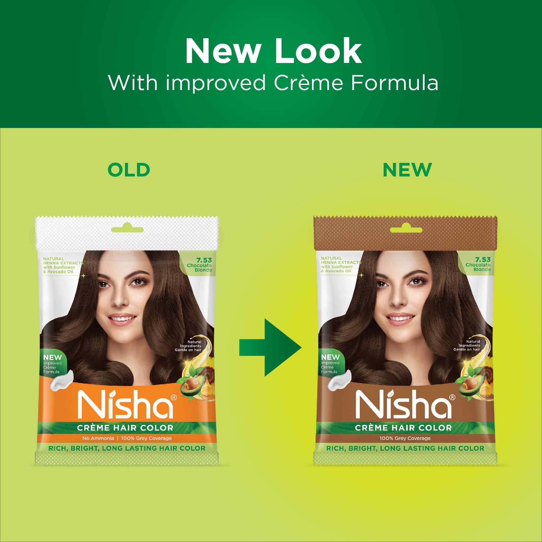 Nisha Crème Hair Color 7.53 Chocolate Blonde