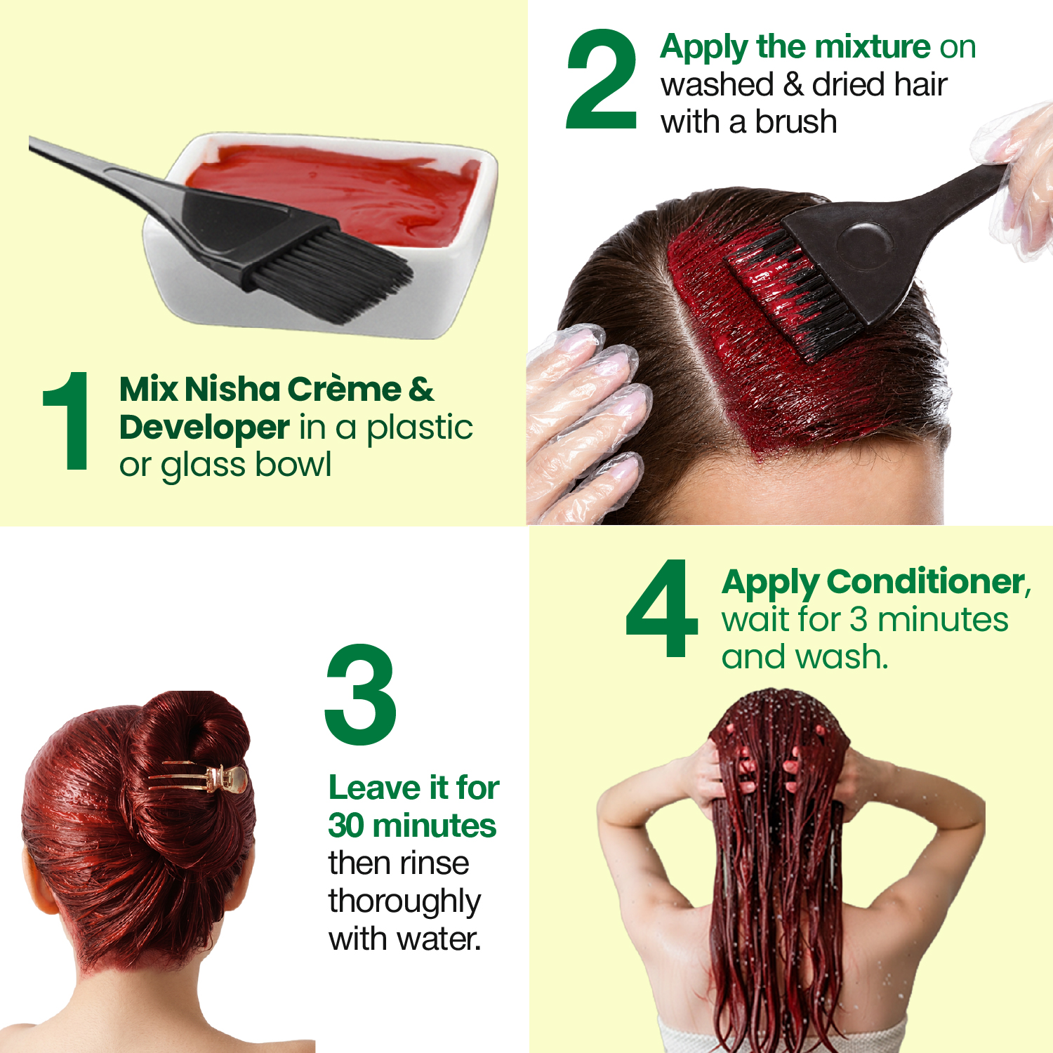 Nisha Crème Hair Color Cherry Red | 100% Grey Coverage
