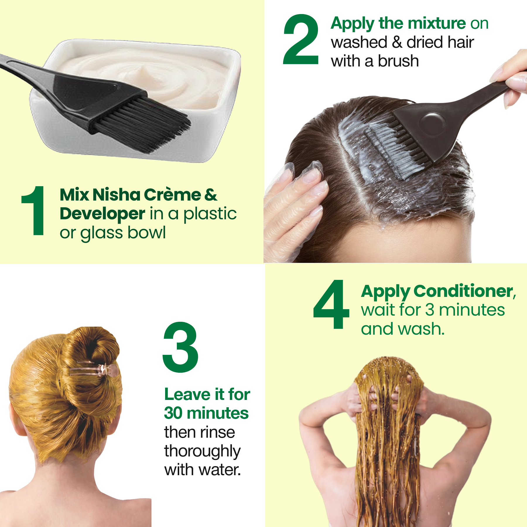 Nisha Crème Hair Color 8.1 Golden Blonde | 100% Grey Coverage
