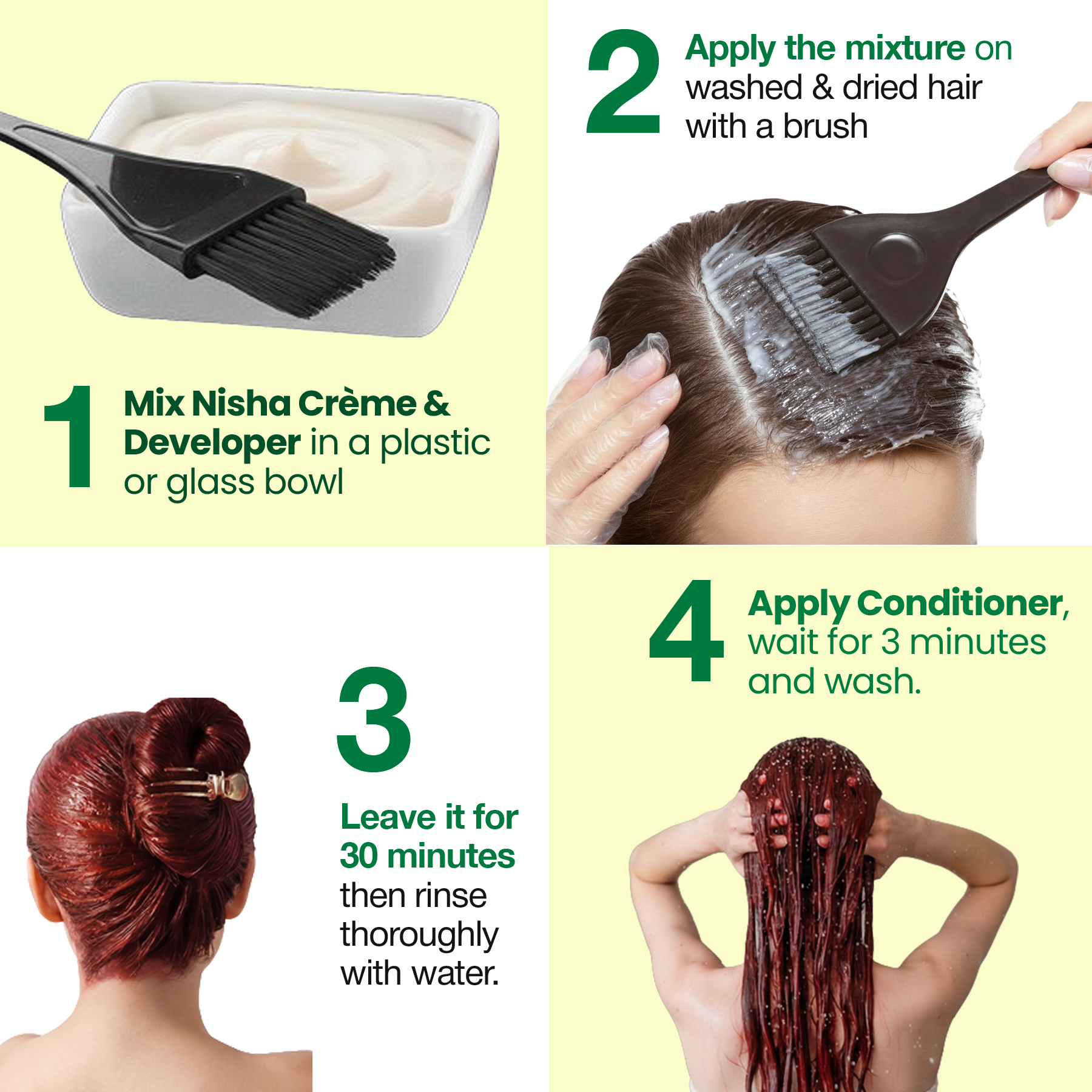 Nisha Crème Hair Color Mahogany | 100% Grey Coverage