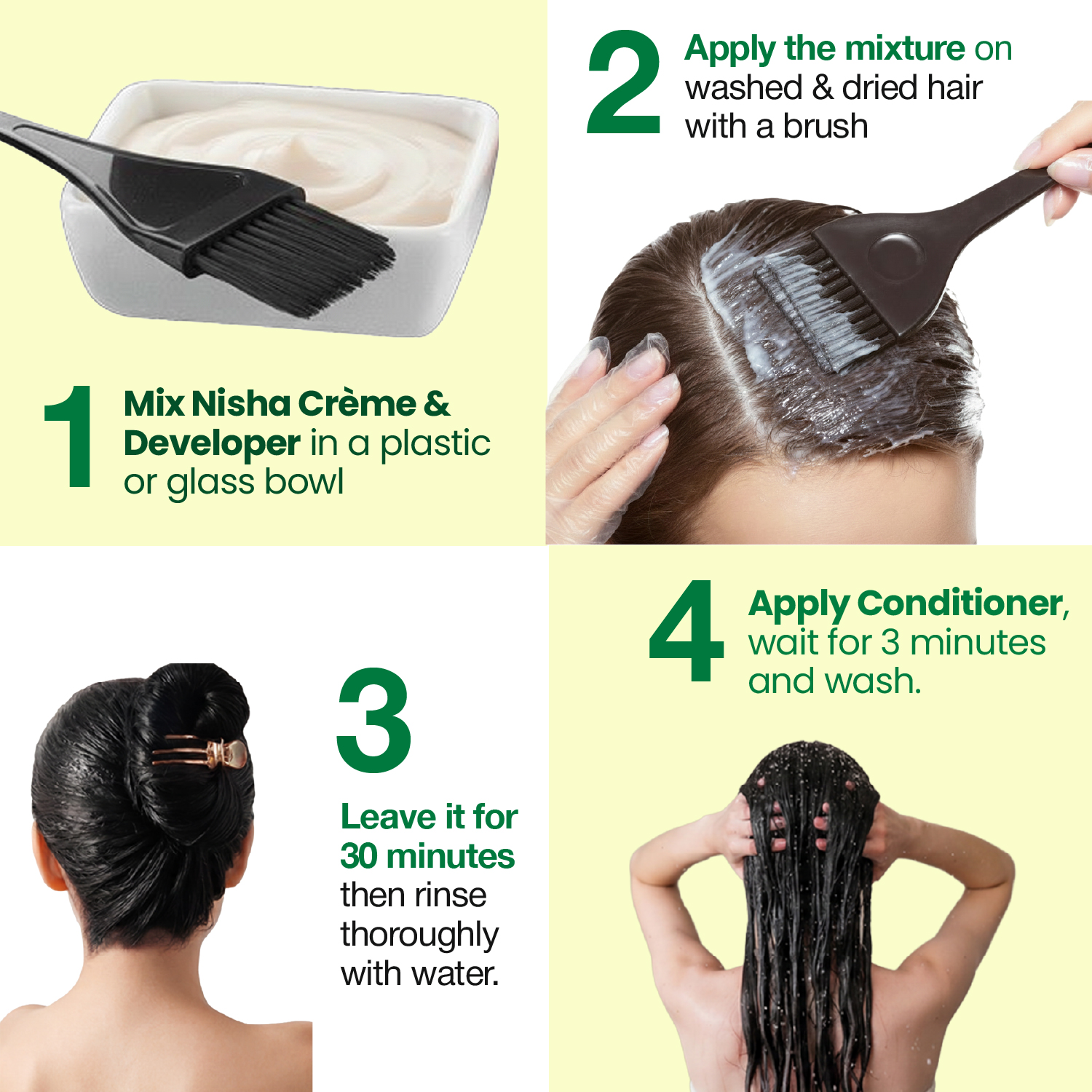 Nisha Crème Hair Color 1.0 Natural Black | 100% Grey Coverage
