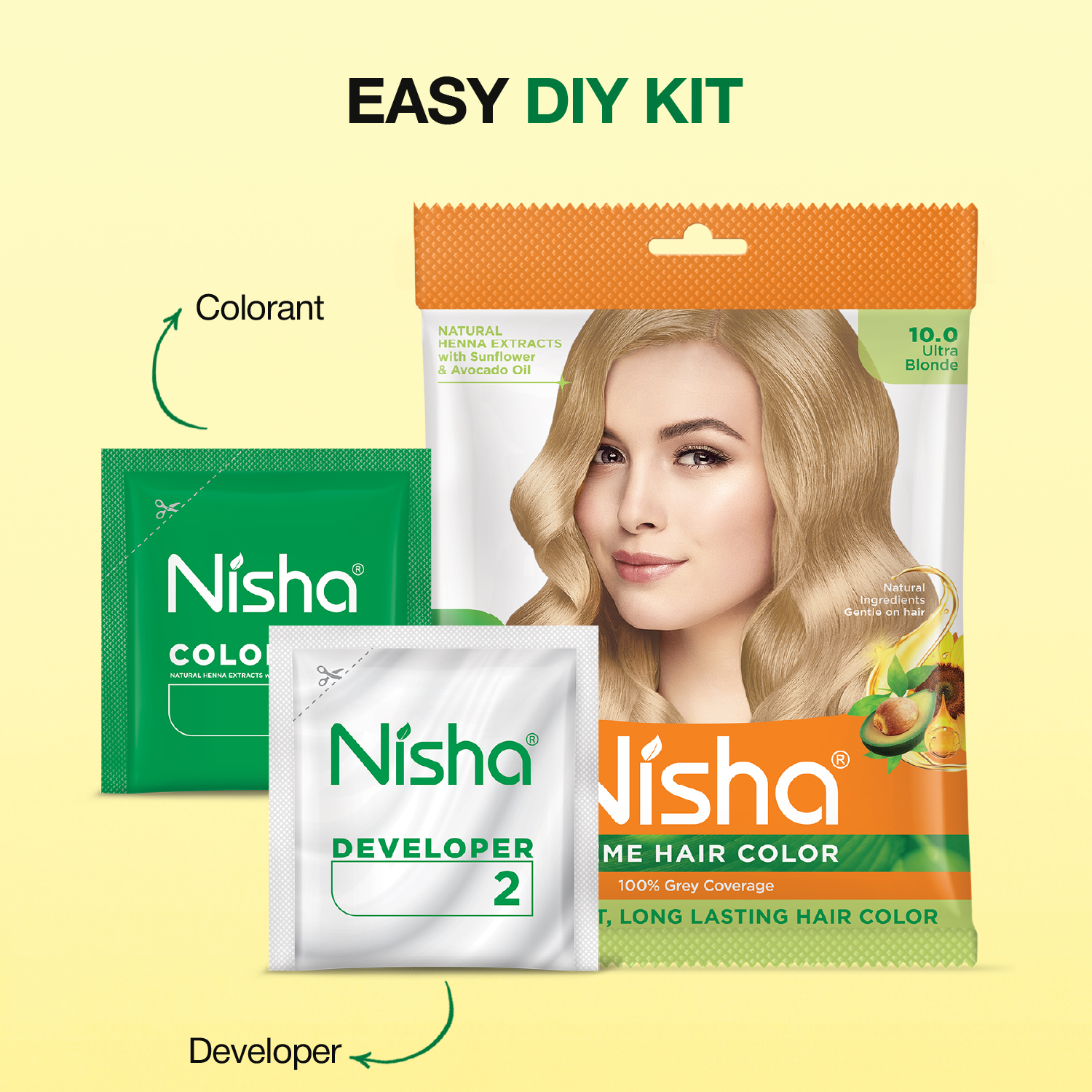 Nisha Crème Hair Color 10.0 Ultra Blonde | 100% Grey Coverage