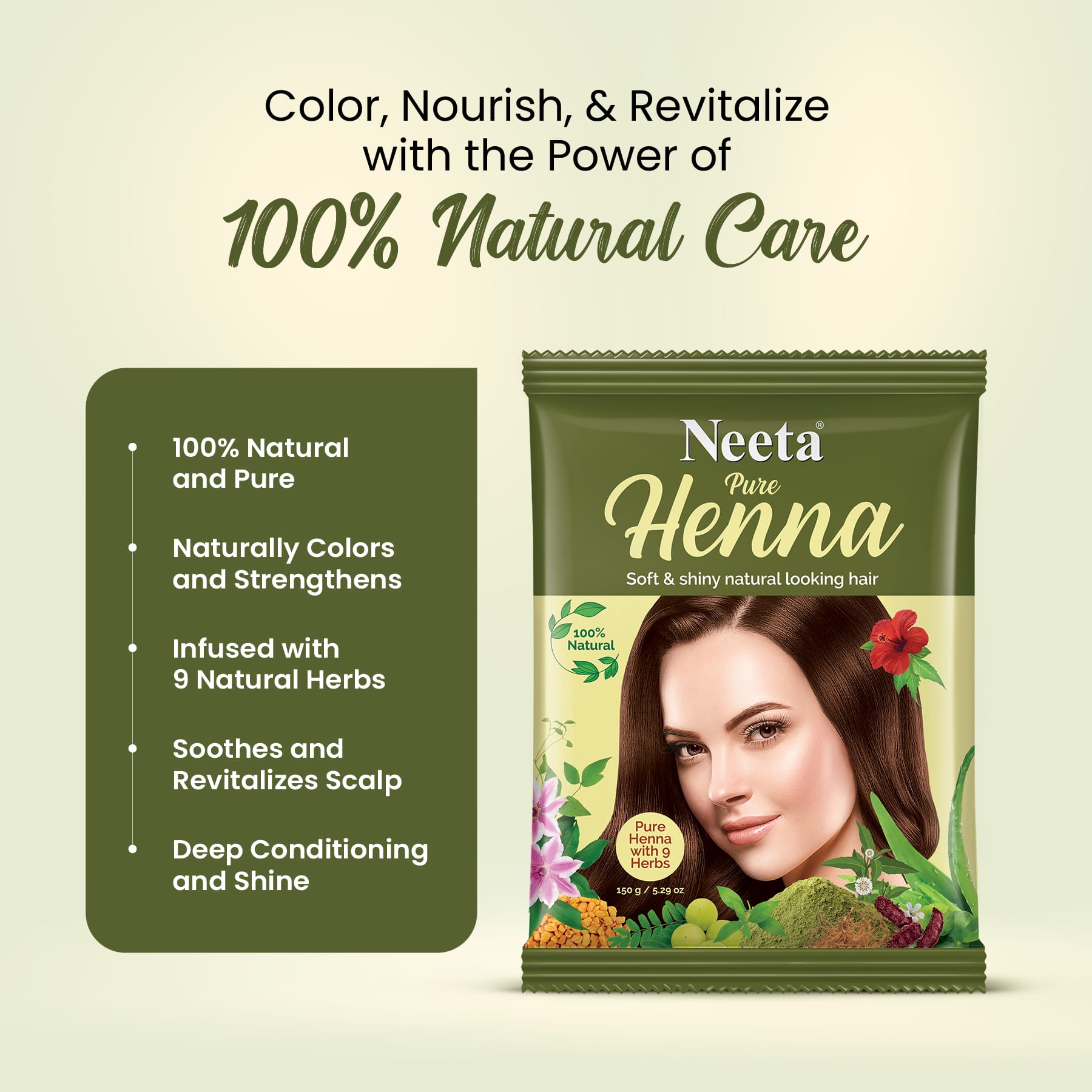 Neeta Henna with 9 Herbs Natural Brown