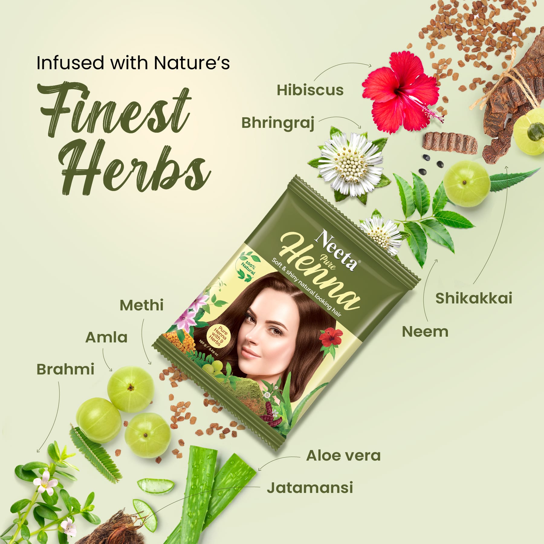 Neeta Henna with 9 Herbs Natural Brown