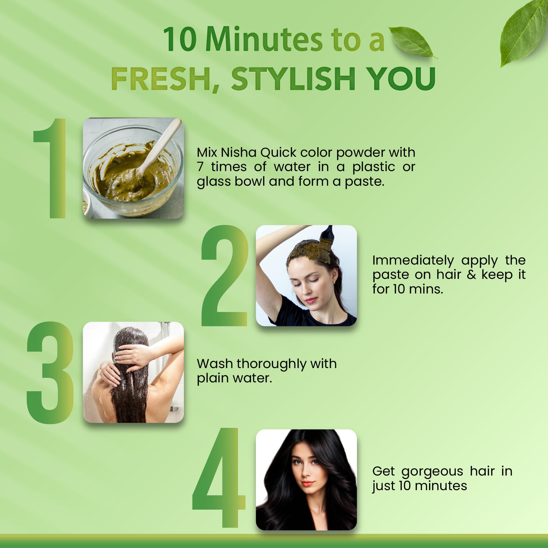 Nisha Quick Color Henna Based Hair Color Natural Black Pouch