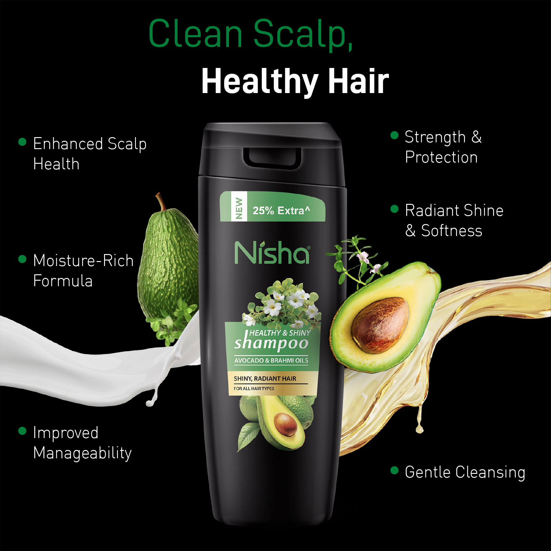 Nisha Avocado & Brahmi Oils Shampoo 80ml