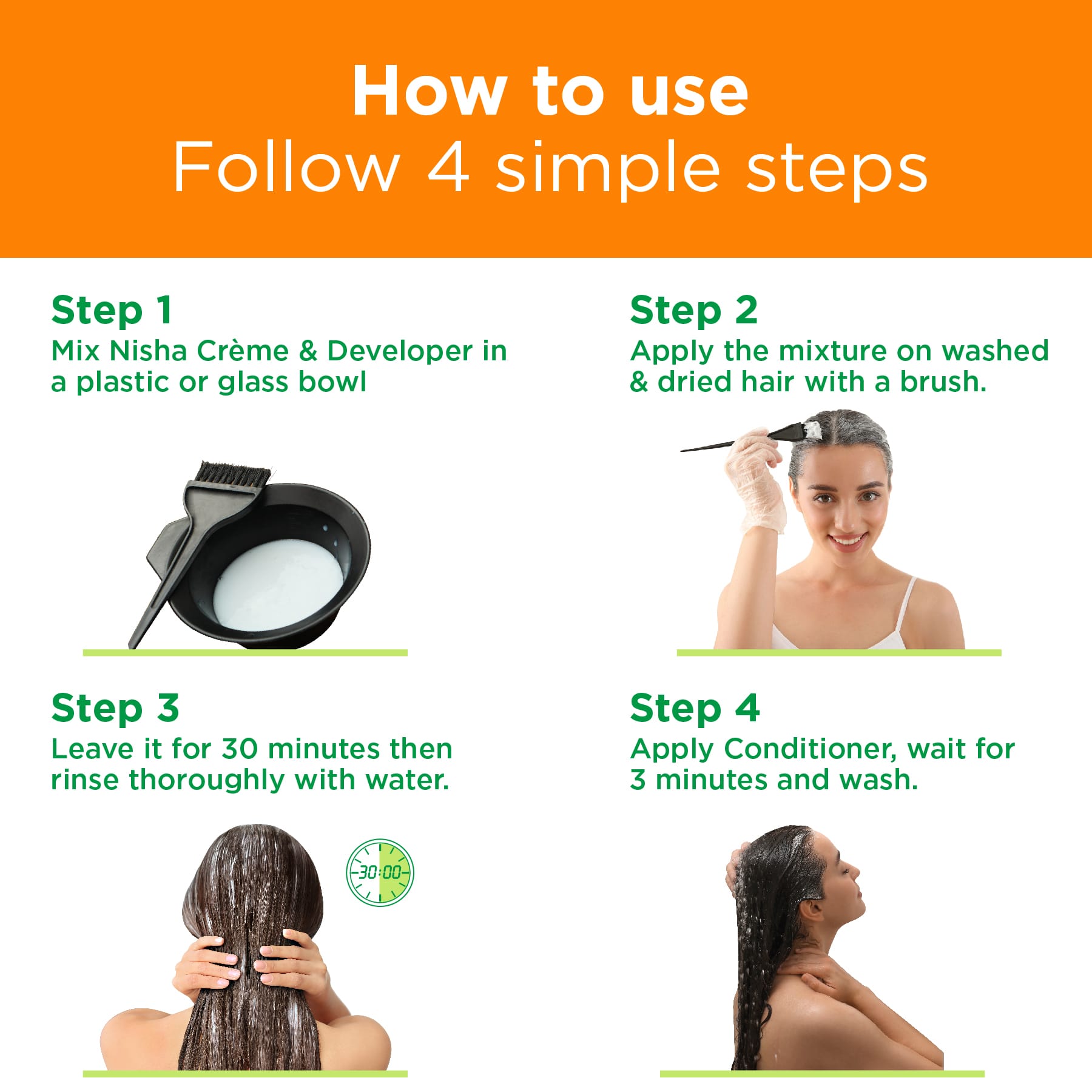 Nisha Crème Hair Color 1.0 Natural Black | 100% Grey Coverage