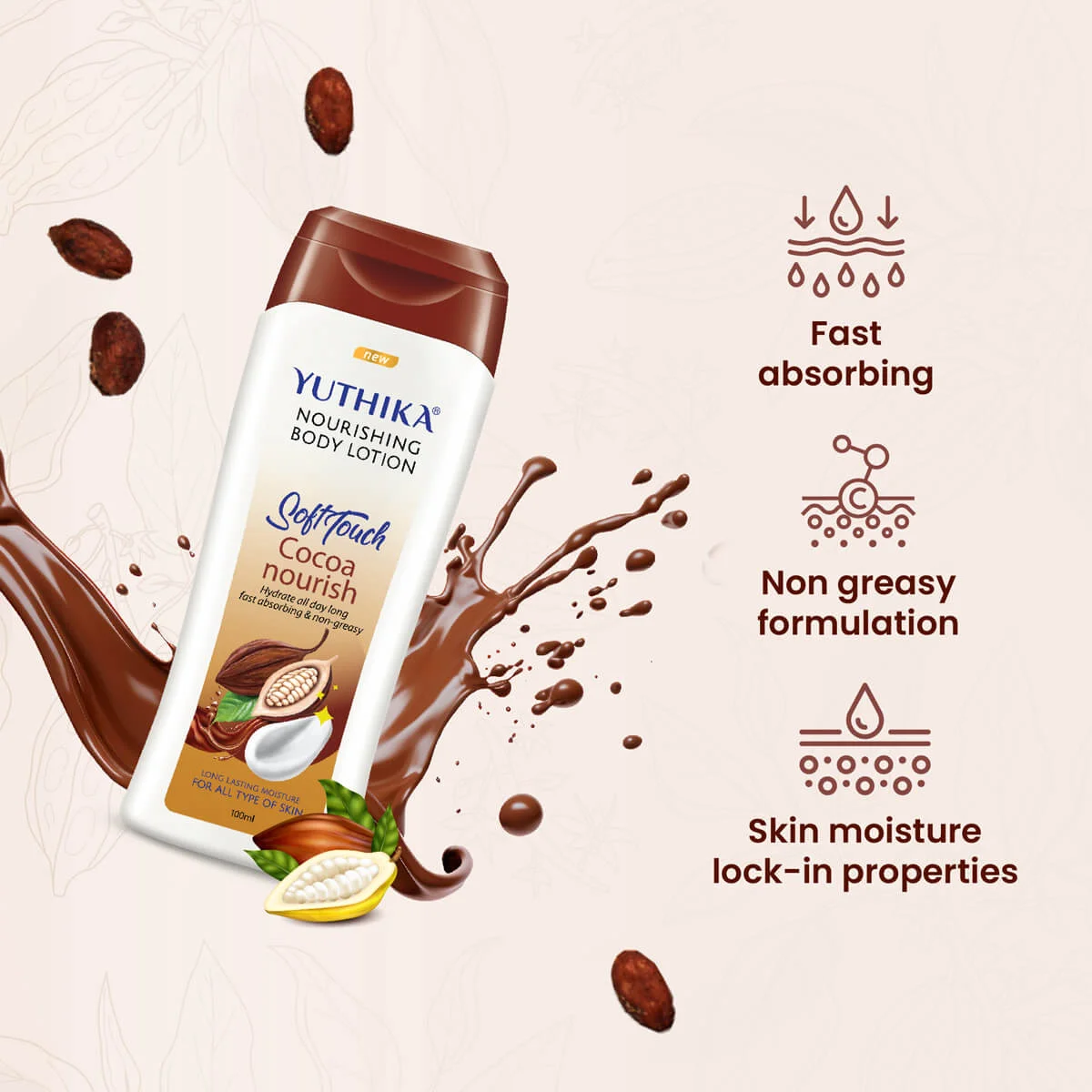 Yuthika Nourishing Body Lotion Cocoa Nourish 100ml