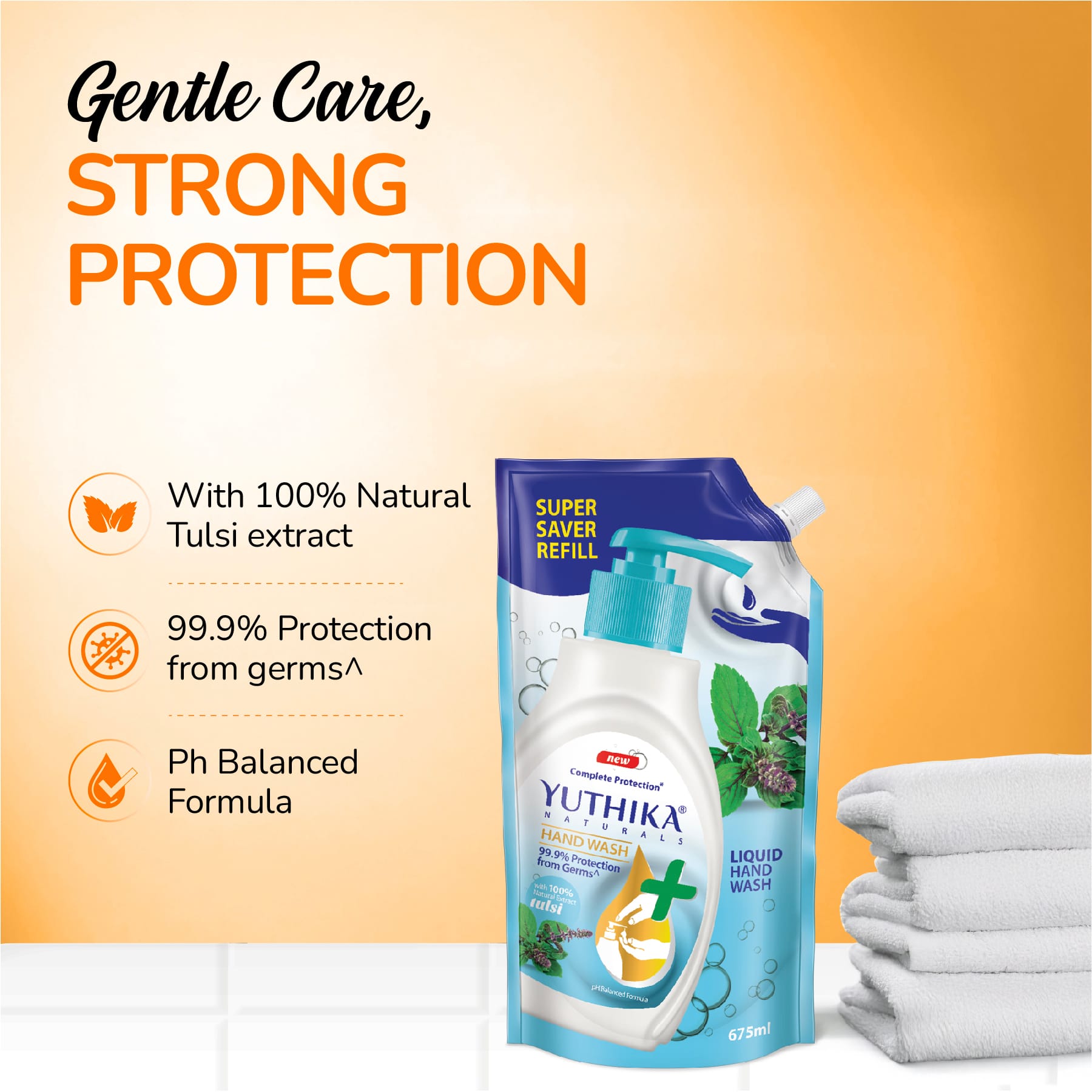  Yuthika Naturals Complete Protection Hand Wash Tulsi 675ml
