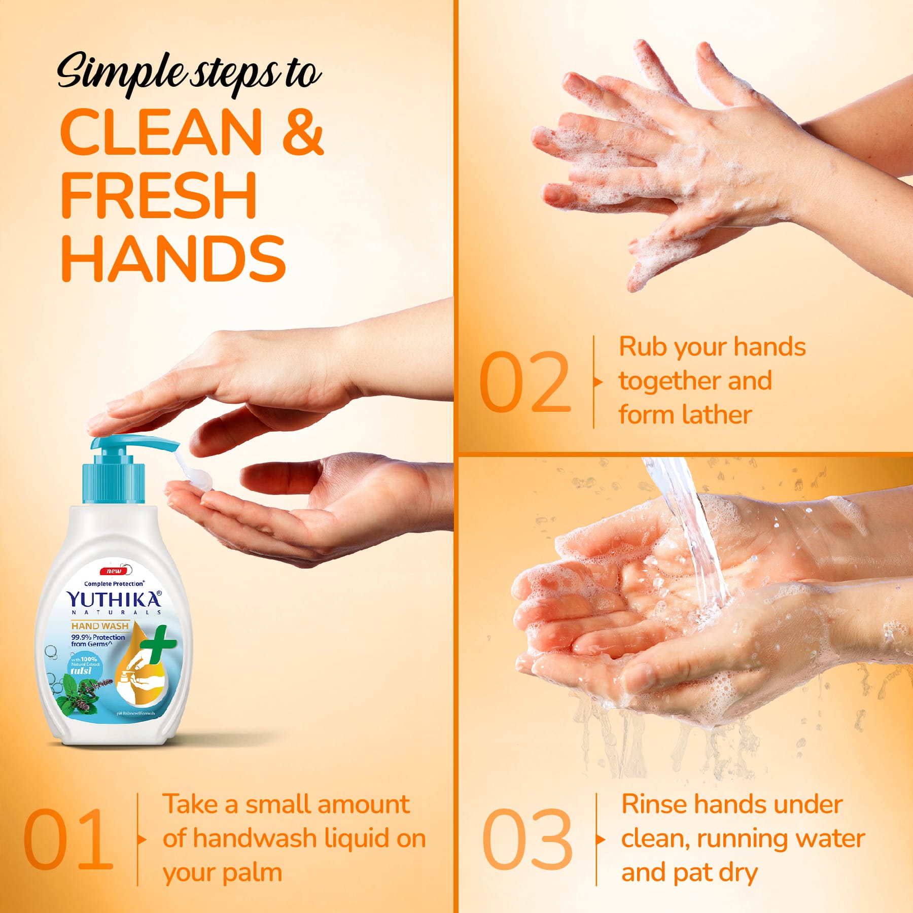  Yuthika Naturals Complete Protection Hand Wash Tulsi 675ml