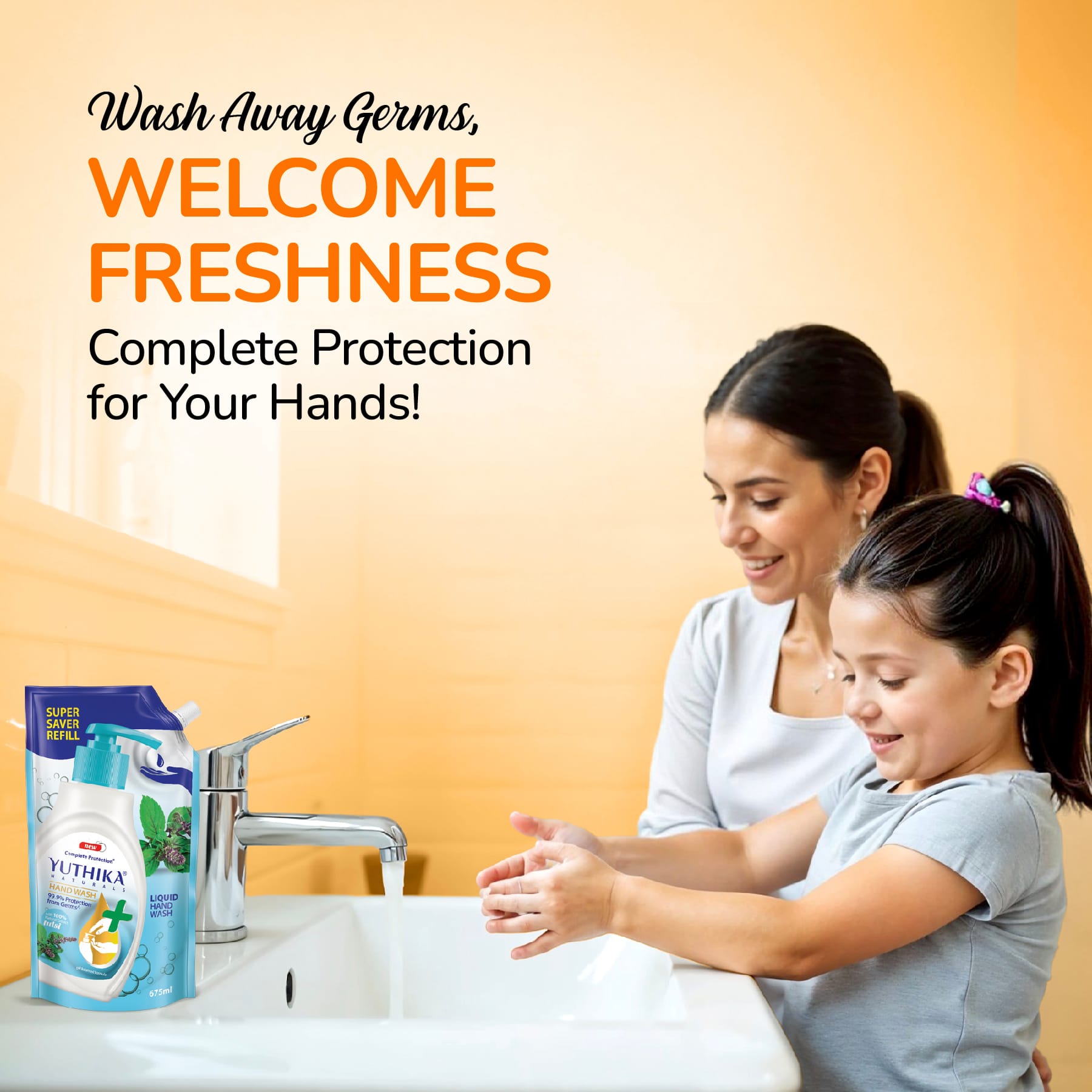  Yuthika Naturals Complete Protection Hand Wash Tulsi 675ml