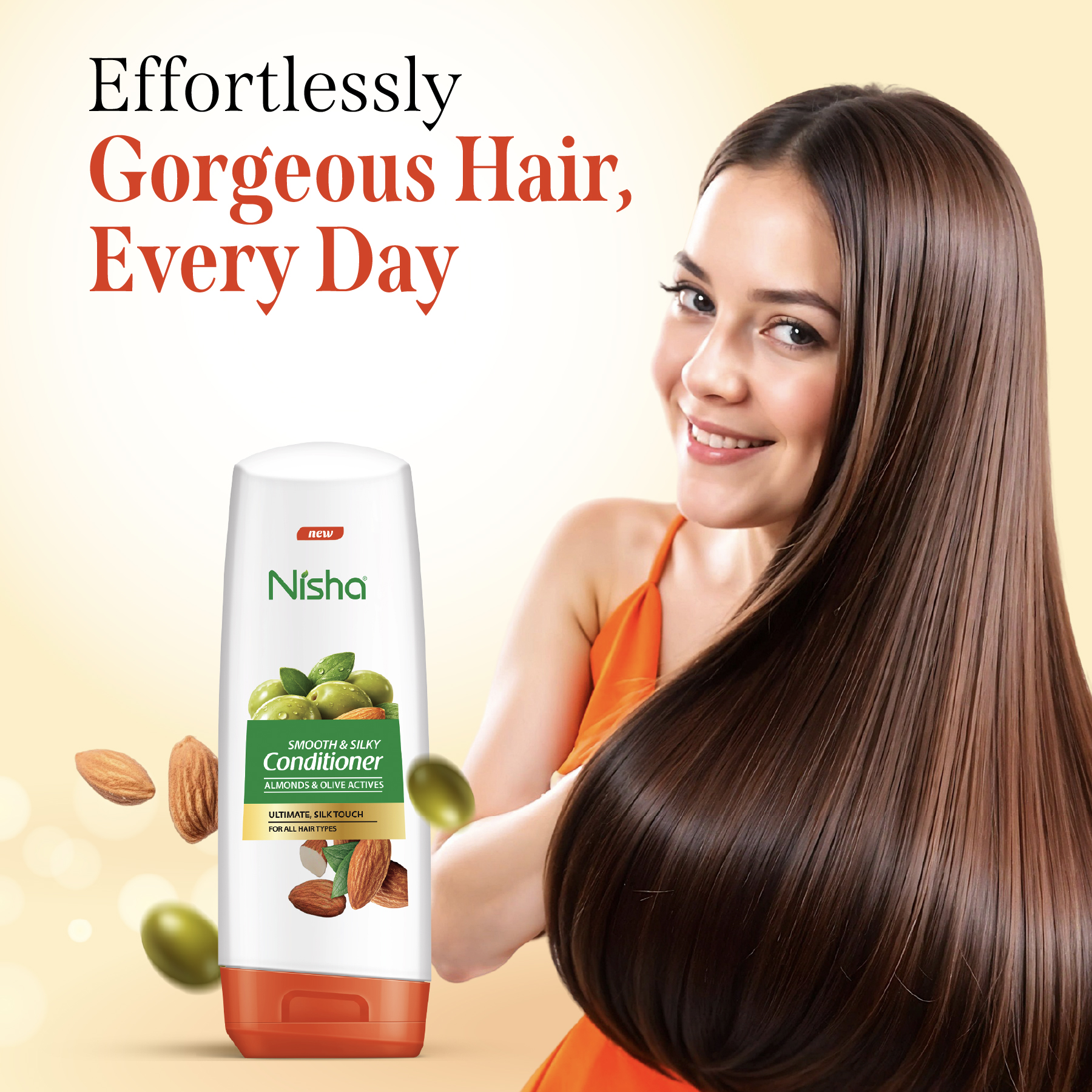 Nisha Smooth & Silky Conditioner | Almond & Olive Actives Conditioner