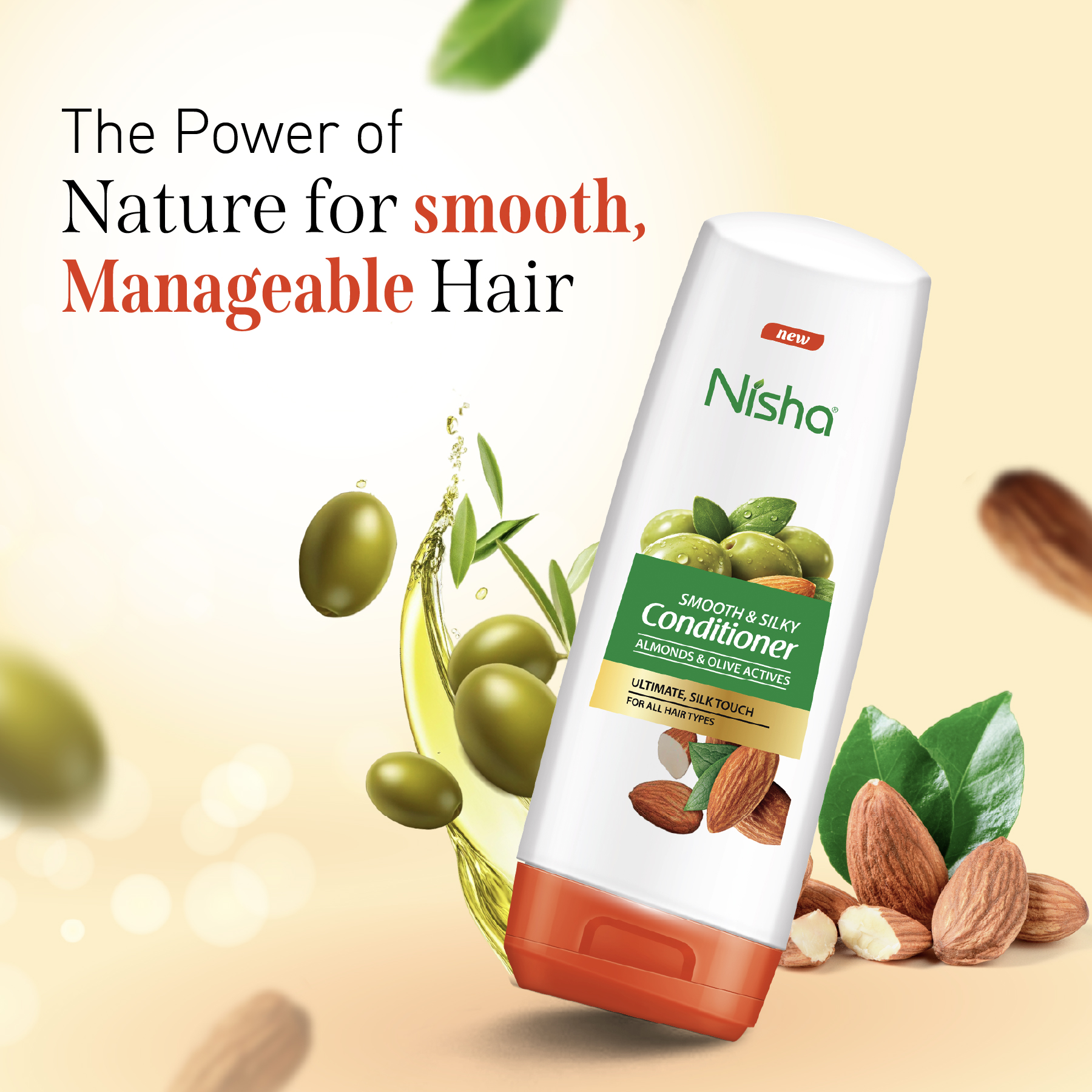 Nisha Smooth & Silky Conditioner | Almond & Olive Actives Conditioner