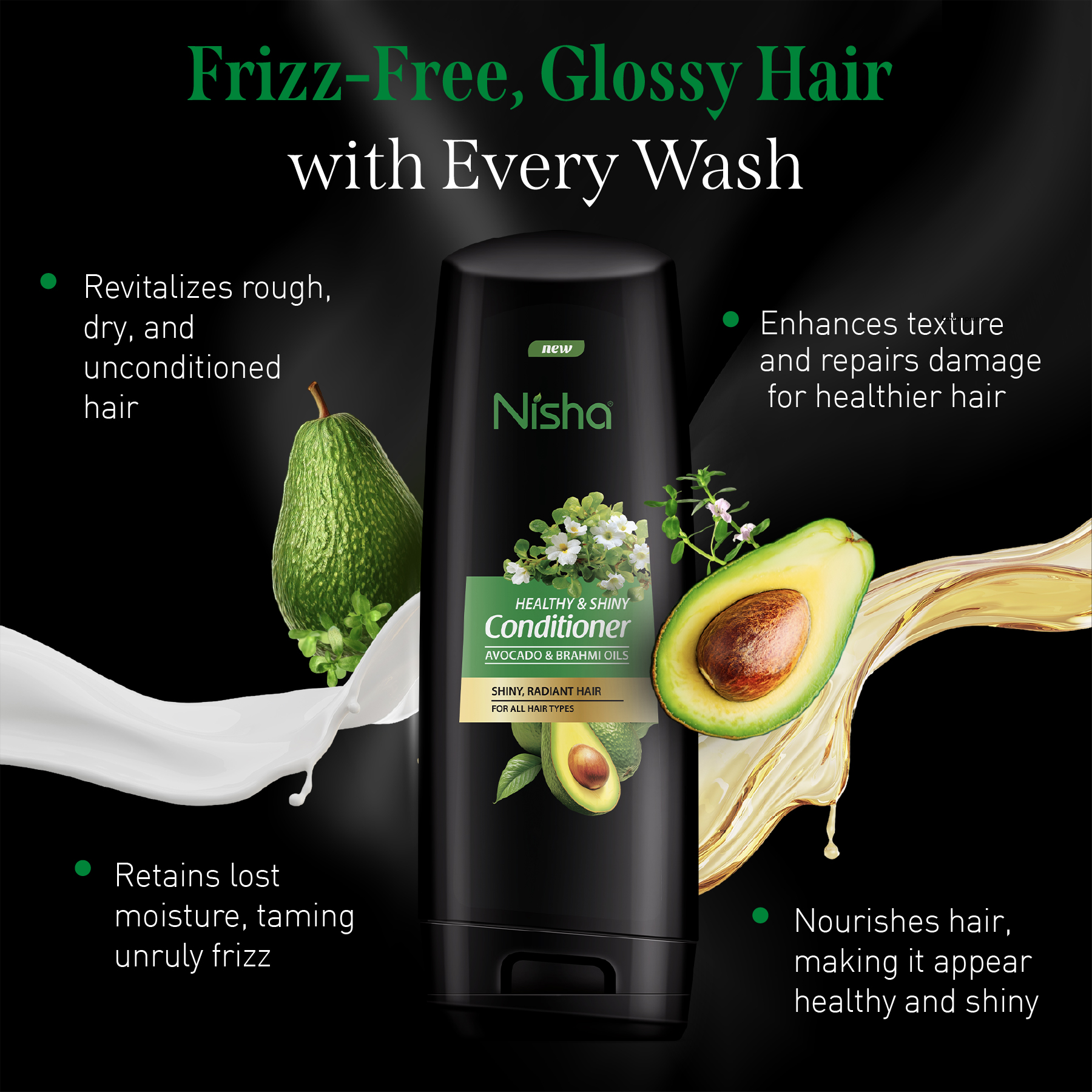 Nisha Avocado & Brahmi Oils Conditioner | Healthy & Shiny Conditioner