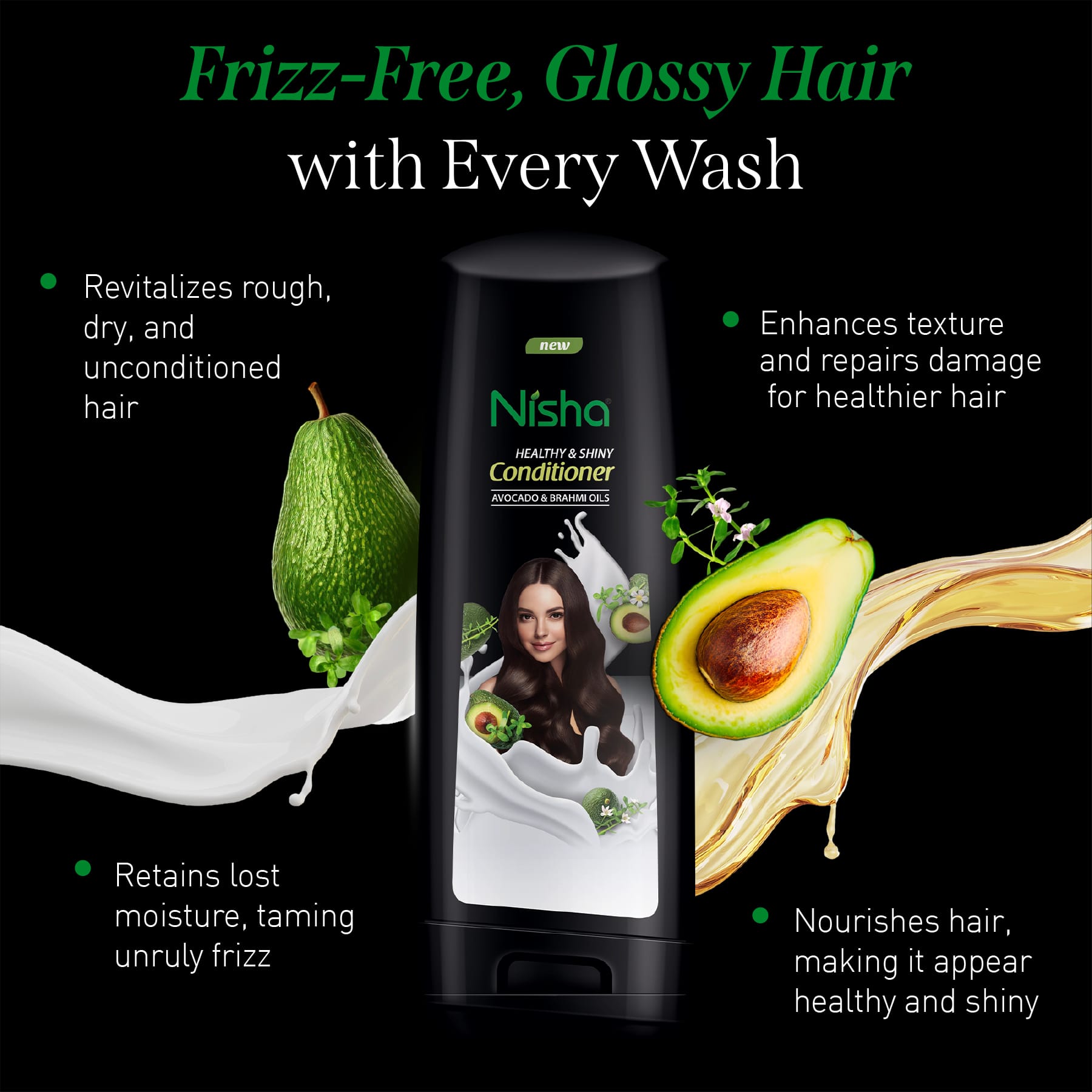 Nisha Avocado & Brahmi Oils Conditioner | Healthy & Shiny Conditioner