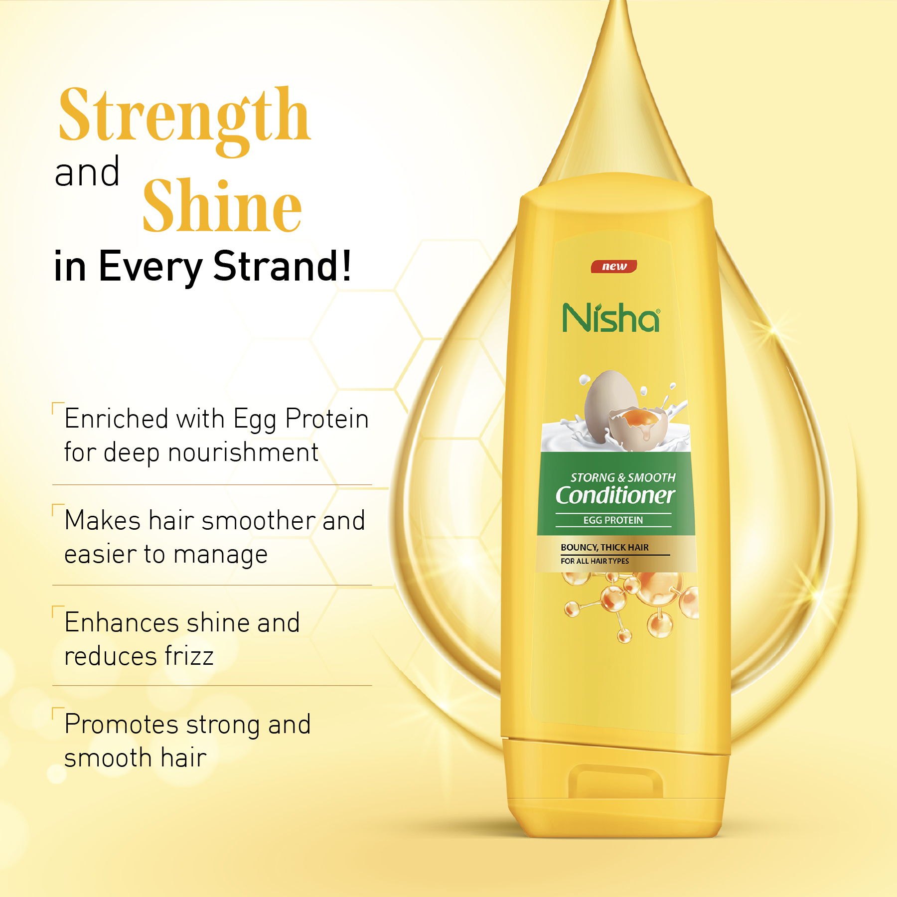Nisha Strong and Smooth Conditioner | Egg Protein Conditioner