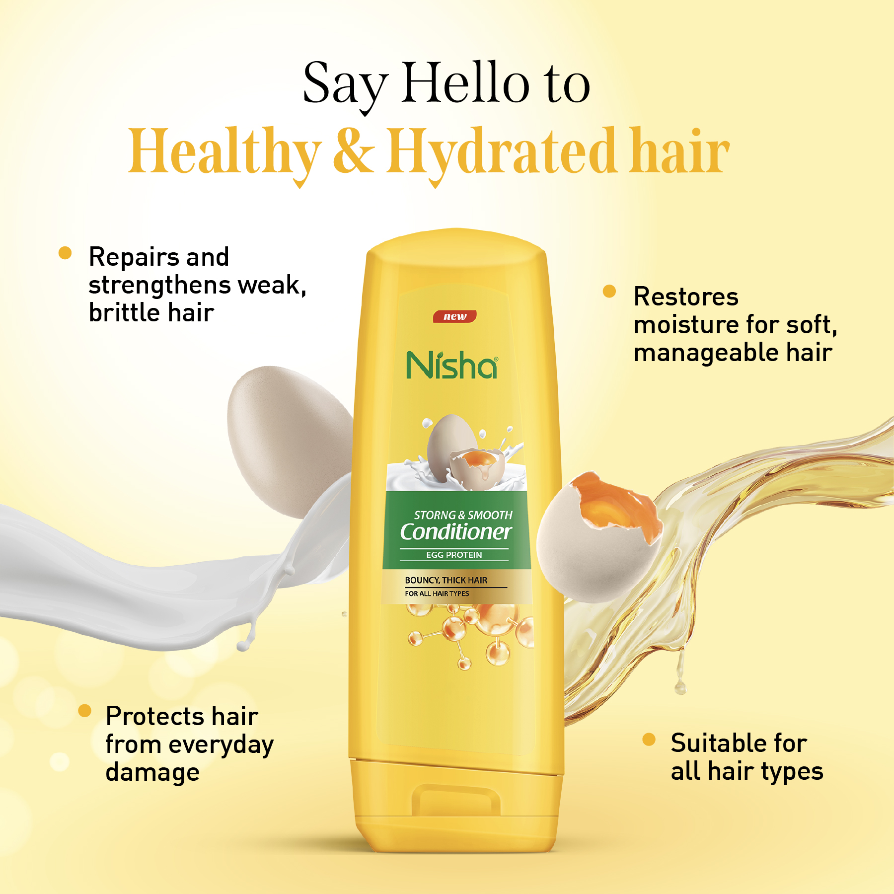 Nisha Strong and Smooth Conditioner | Egg Protein Conditioner