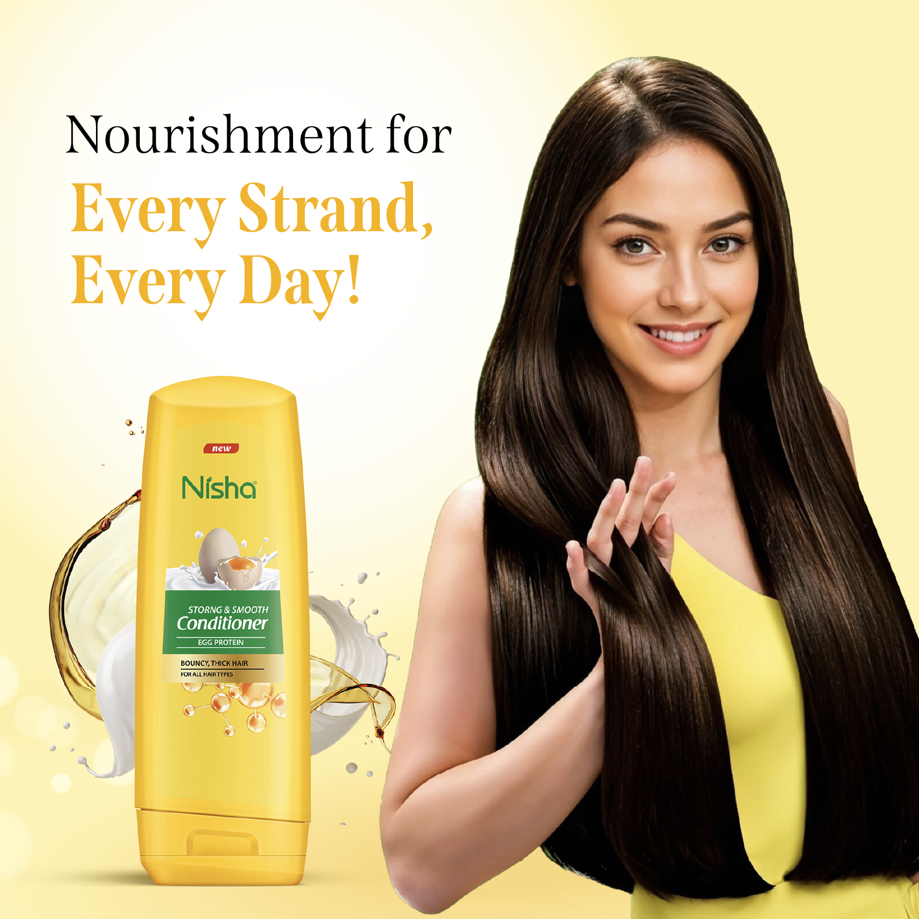 Nisha Strong and Smooth Conditioner | Egg Protein Conditioner