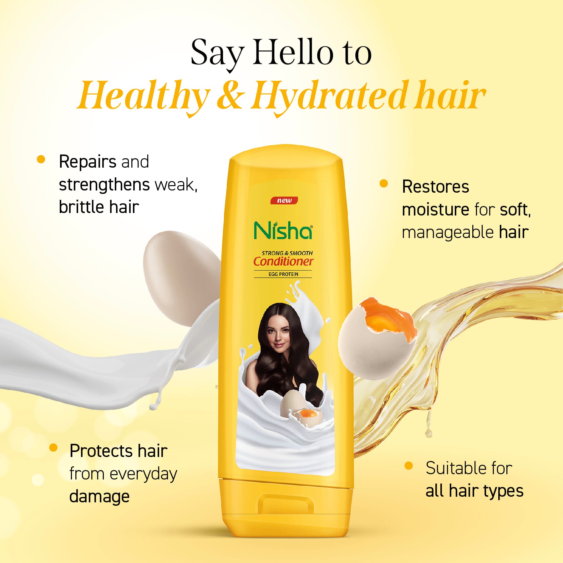 Nisha Strong and Smooth Conditioner | Egg Protein Conditioner