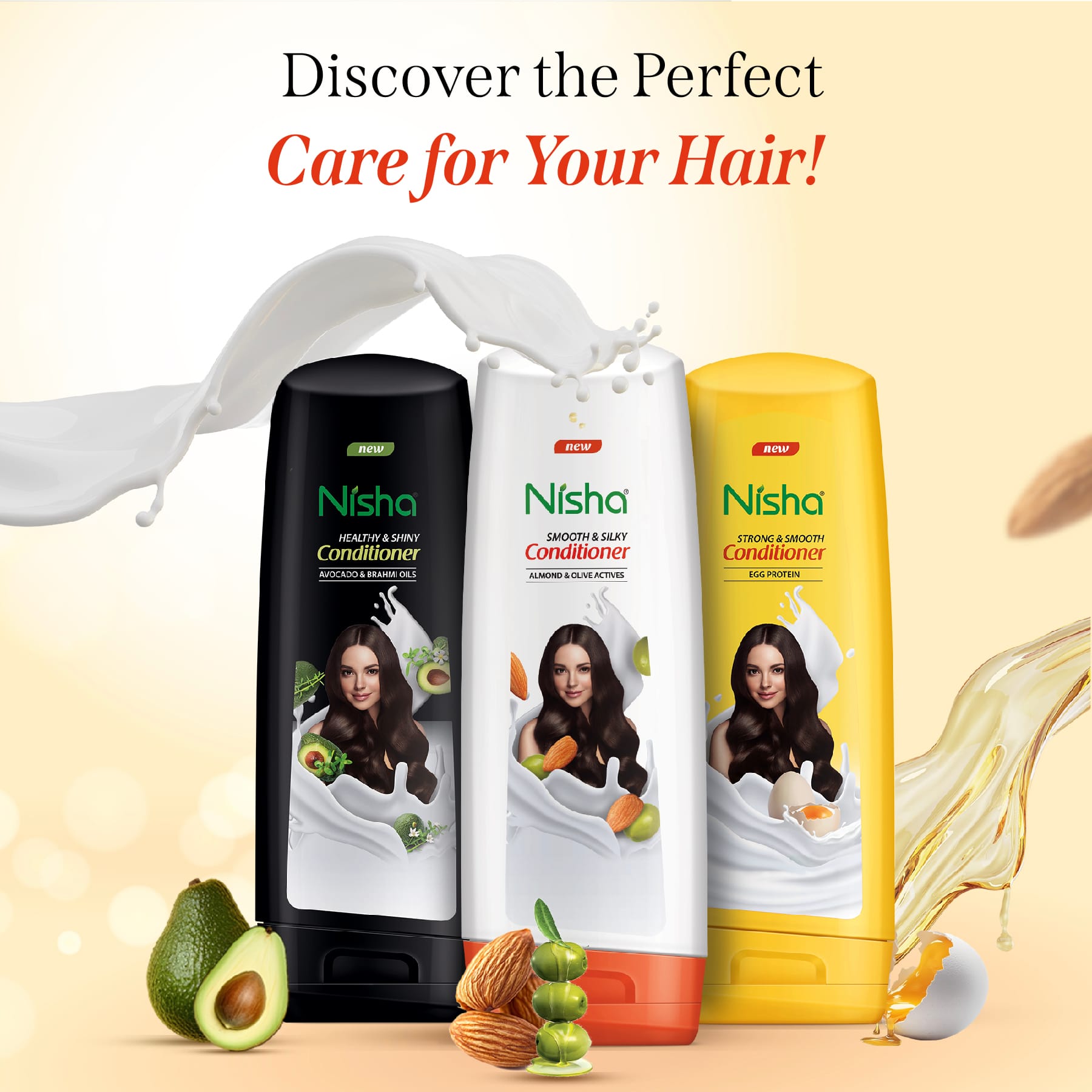 Nisha Smooth & Silky Conditioner | Almond & Olive Actives Conditioner