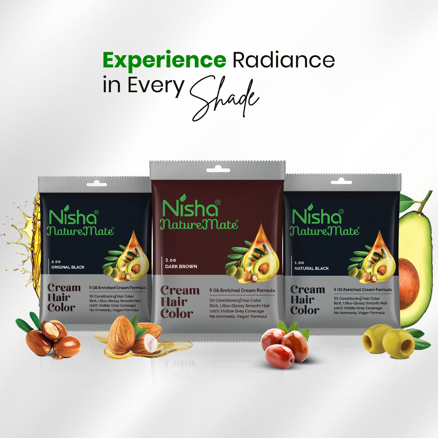 Nisha Naturemate Cream Hair Color Dark Brown