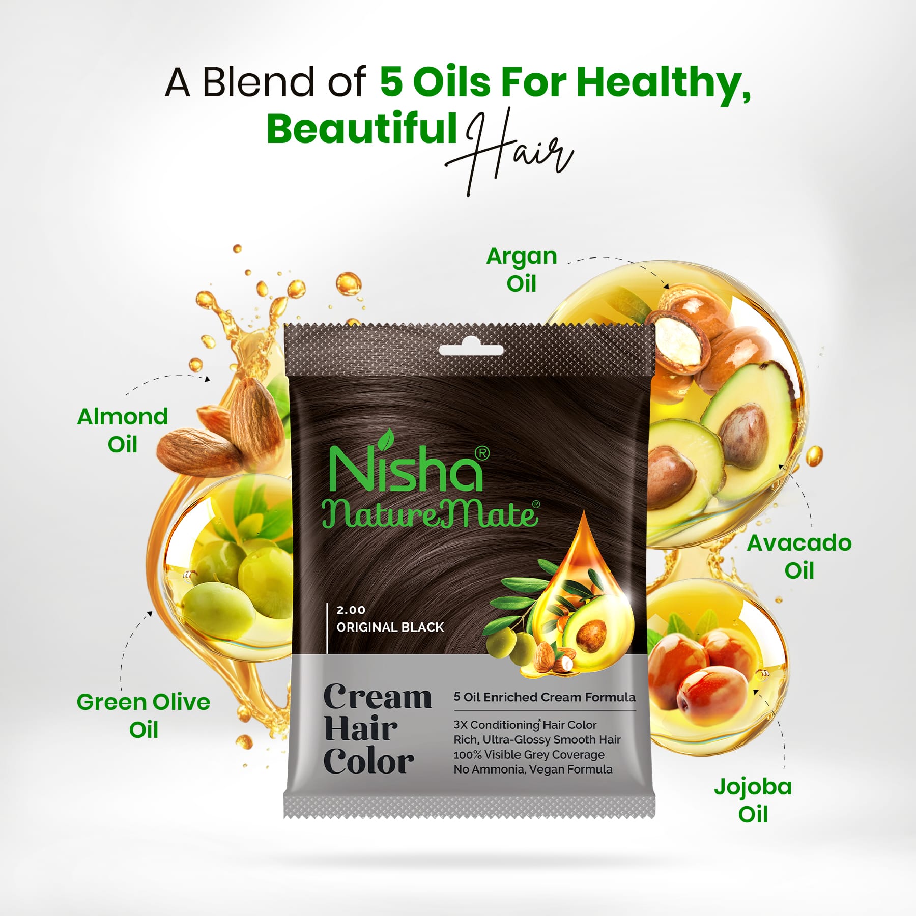 Nisha Naturemate Cream Hair Color Dark Brown