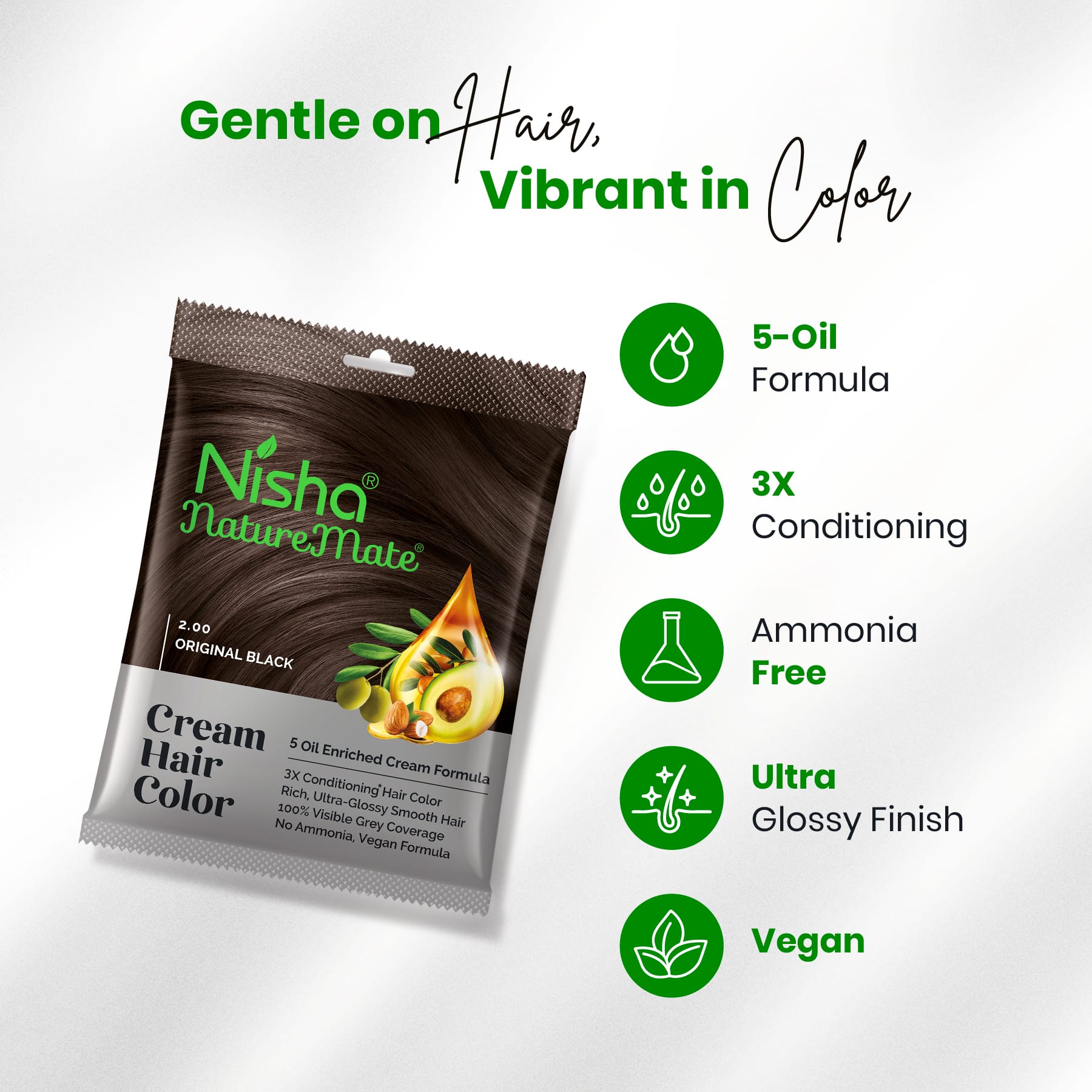 Nisha Naturemate Cream Hair Color Dark Brown