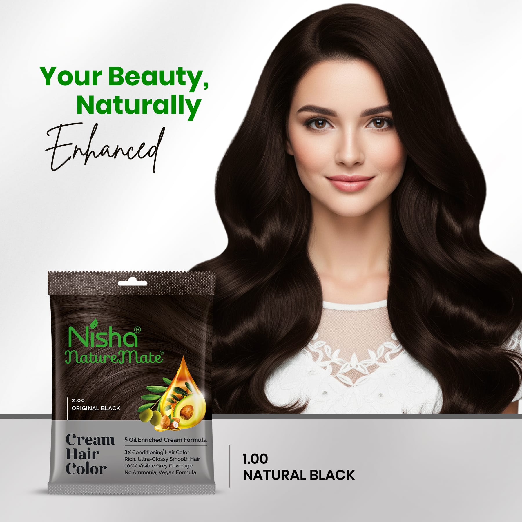 Nisha Naturemate Cream Hair Color Dark Brown