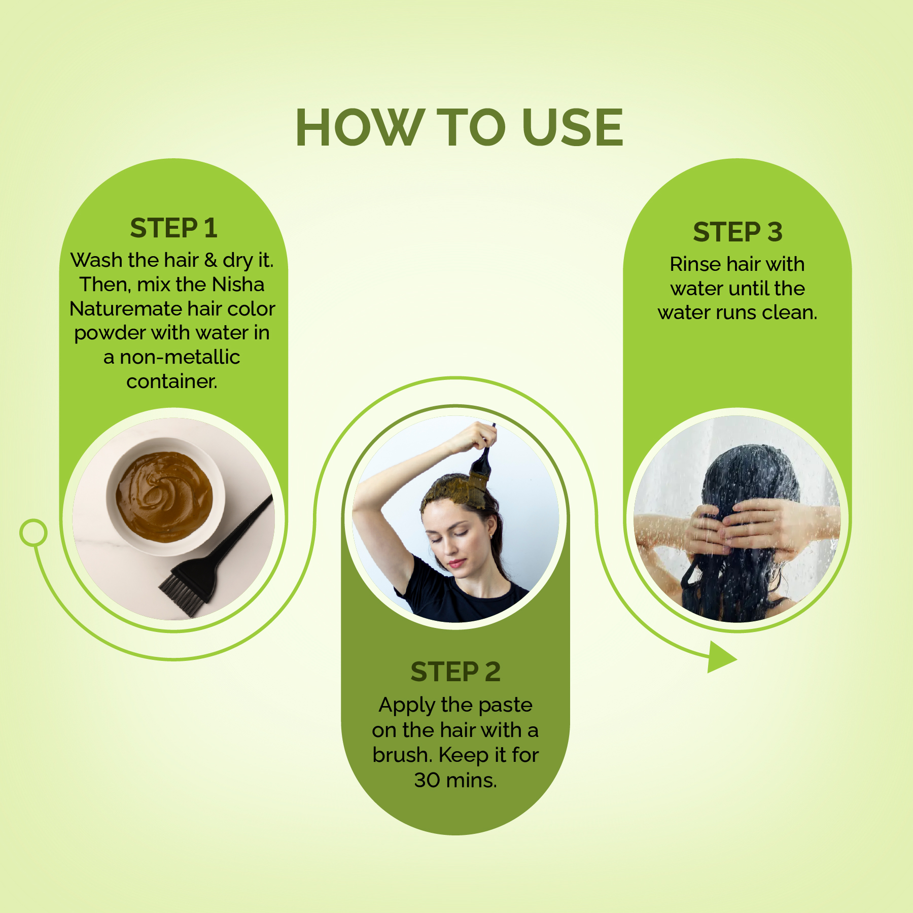 Nisha NatureMate Natural Henna-Based Hair Color Black Henna