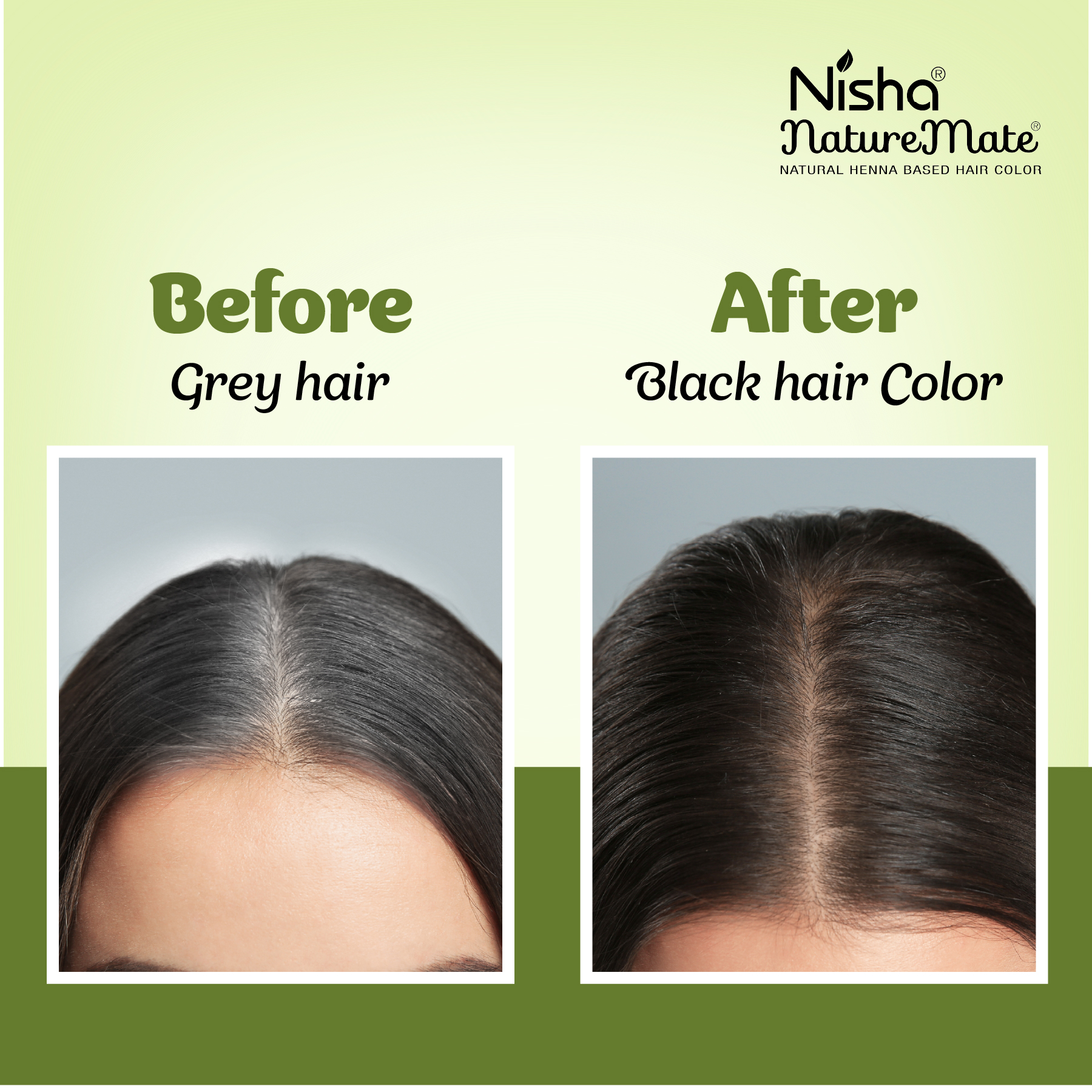 Nisha NatureMate Natural Henna-Based Hair Color Black Henna