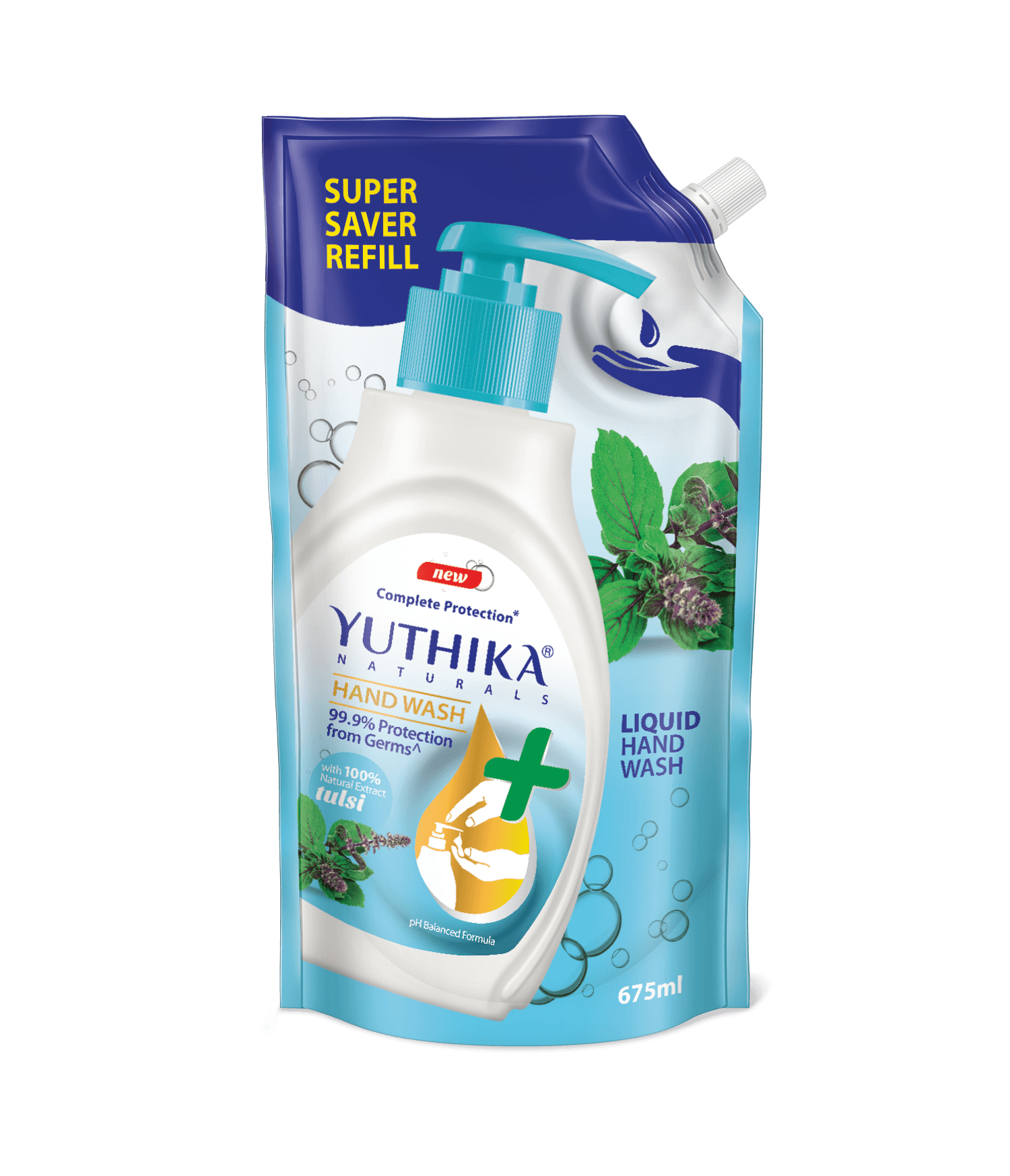  Yuthika Naturals Complete Protection Hand Wash Tulsi 675ml