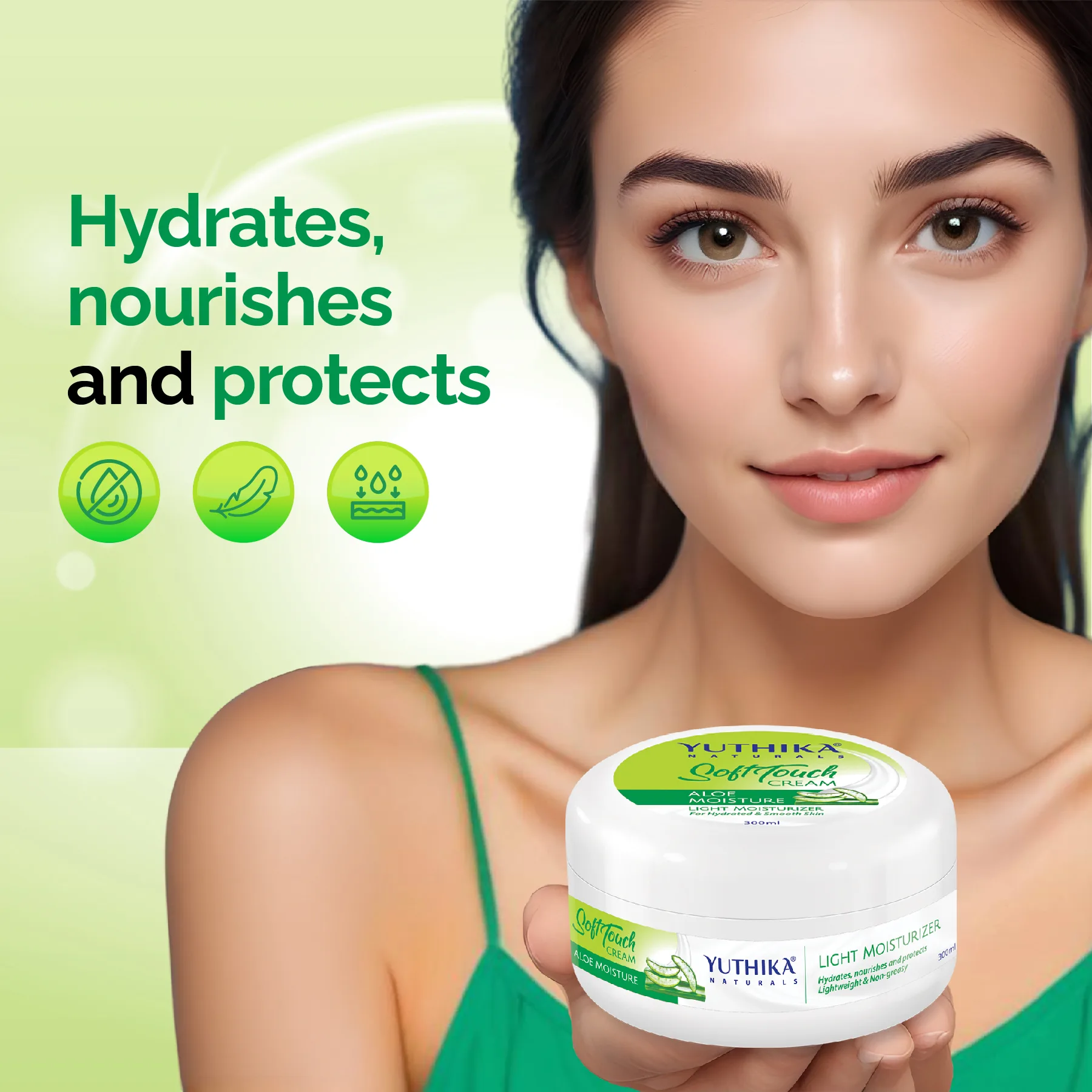 Yuthika Soft Touch Aloe Moisture Light Moisturizer Cream