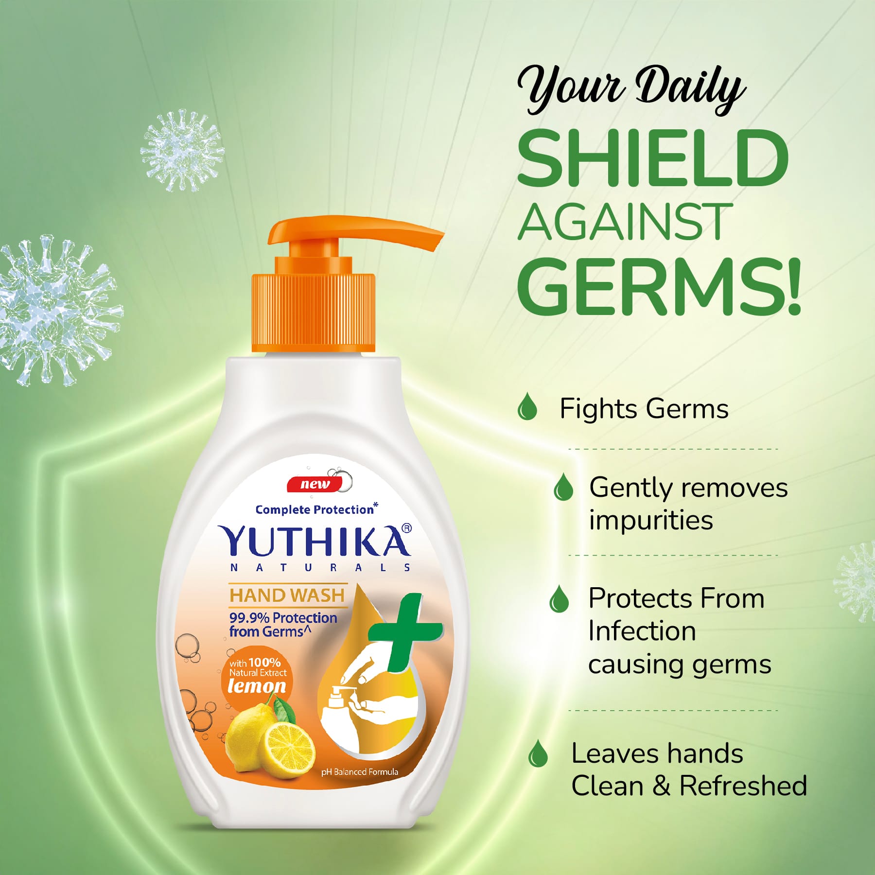  Yuthika Naturals Complete Protection Hand Wash Lemon