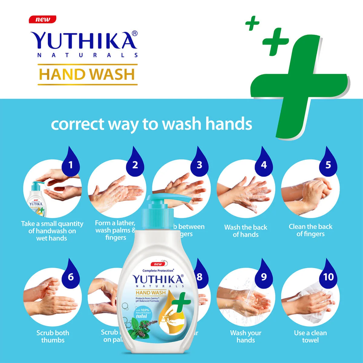  Yuthika Naturals Complete Protection Hand Wash Tulsi
